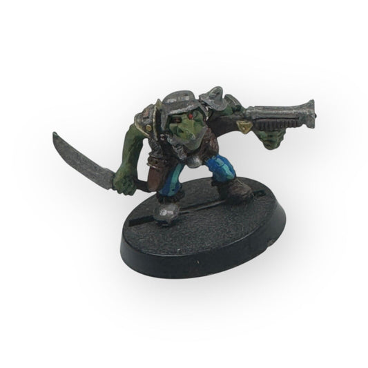 Warhammer 40K Rogue Trader Gretchin Armed with a Sawn Off Shotgun Painted