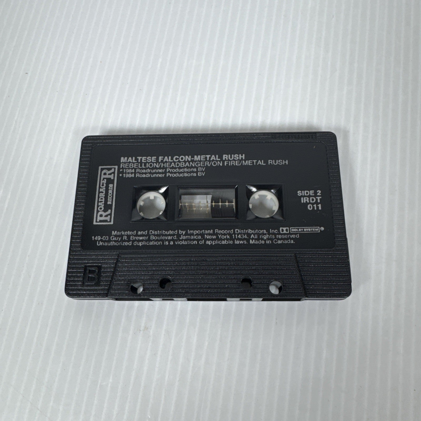 Maltese Falcon Metal Rush Cassette Tape Metal Album Roadrunner Records 1984