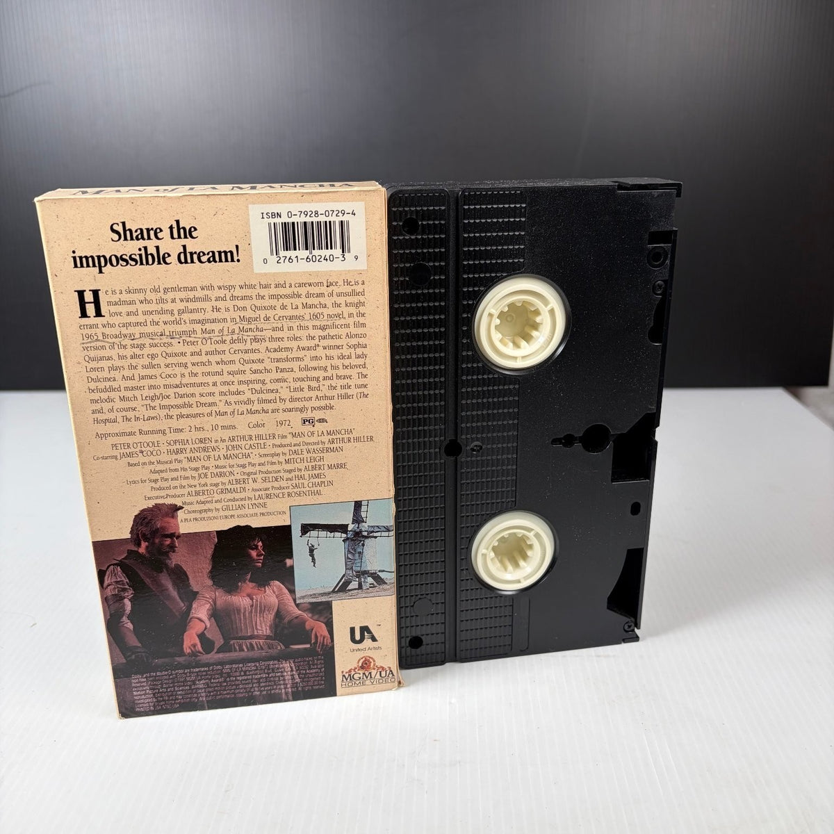 Man of La Mancha VHS 1972 Musical Drama Original MGM/UA Home Video