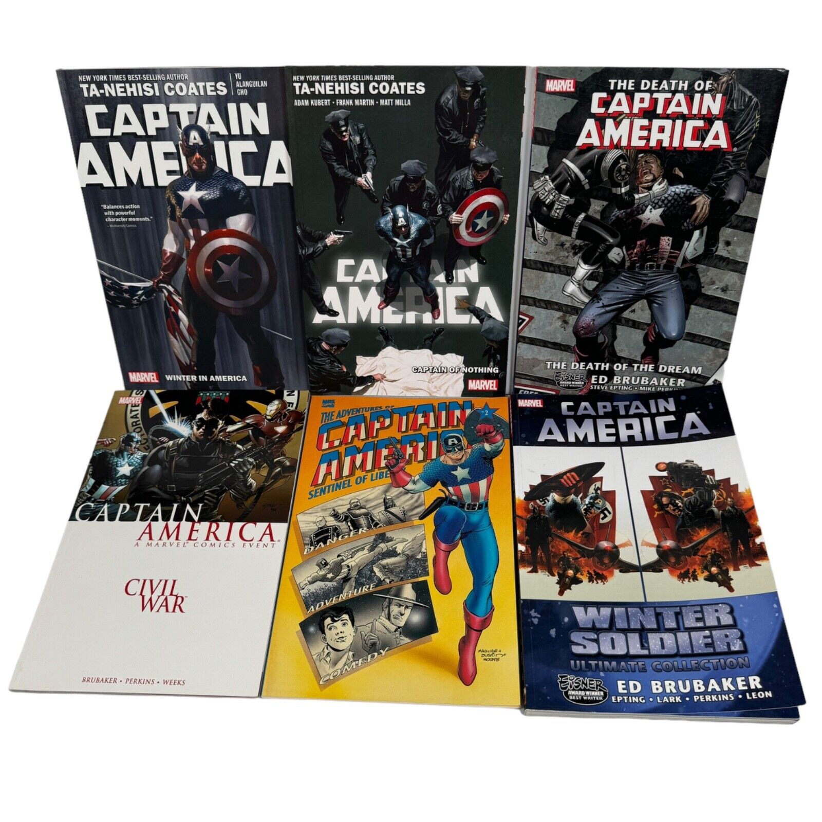 Lot of 7 Marvel Trade Paperbacks Captain America & The Avengers Civil War & More