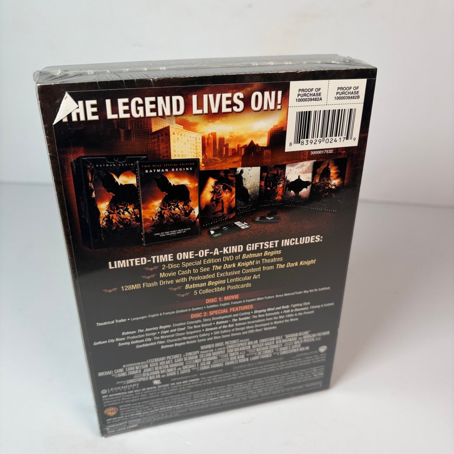 Batman Begins DVD Limited Edition Giftset Christian Bale Christopher Nolan