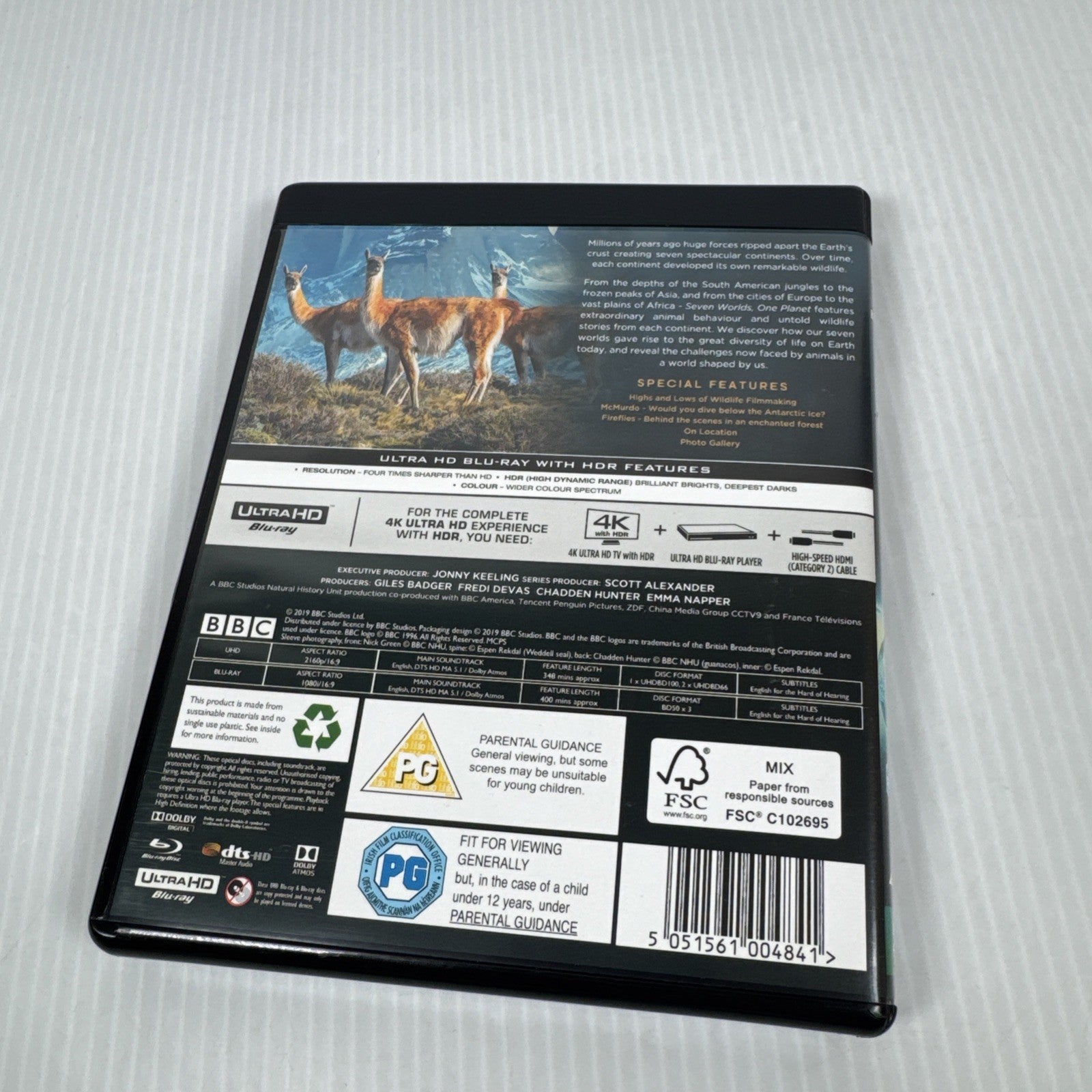 Seven Worlds, One Planet (4K Ultra HD & Blu-ray 6-disc Set, 2019) Attenborough