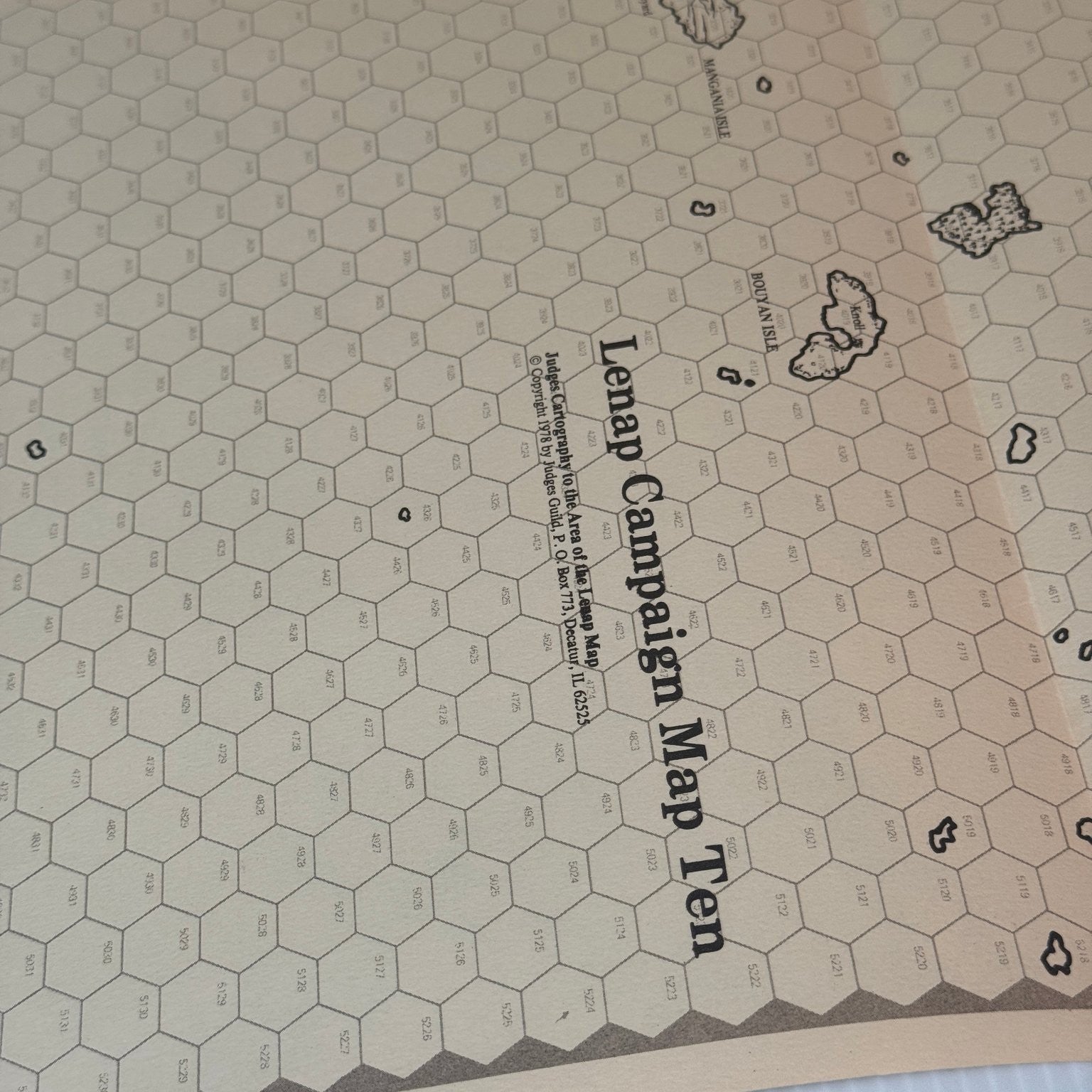 Dungeons & Dragons Lenap & Elphand Lands Campaign Nine & Ten Judges Guild Map