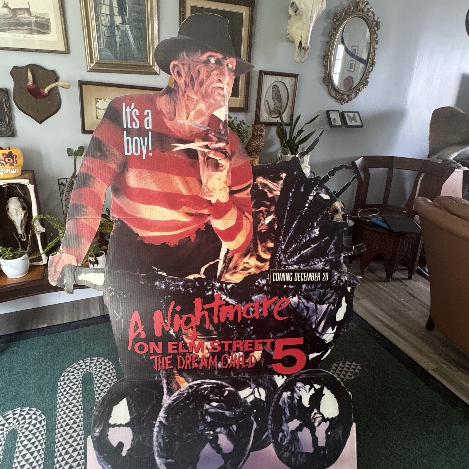 Vintage Nightmare On Elm Street 5 The Dream Child Freddy Krueger Standee Display