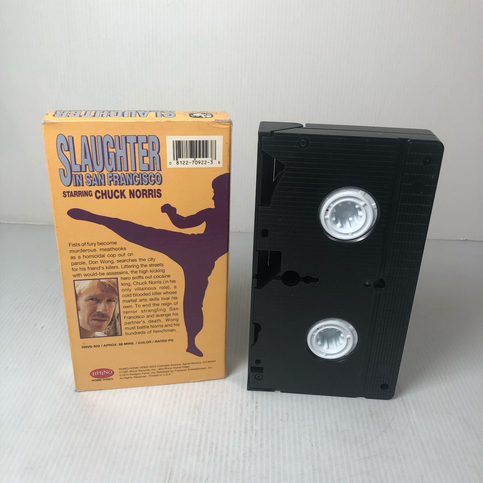 Slaughter in San Francisco VHS 2003 Martial Arts Action Rhino PG