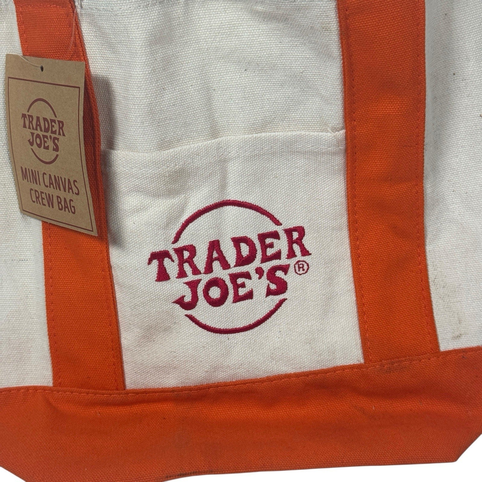 Trader Joe’s Crew Exclusive Mini Tote Bag Orange With Tag