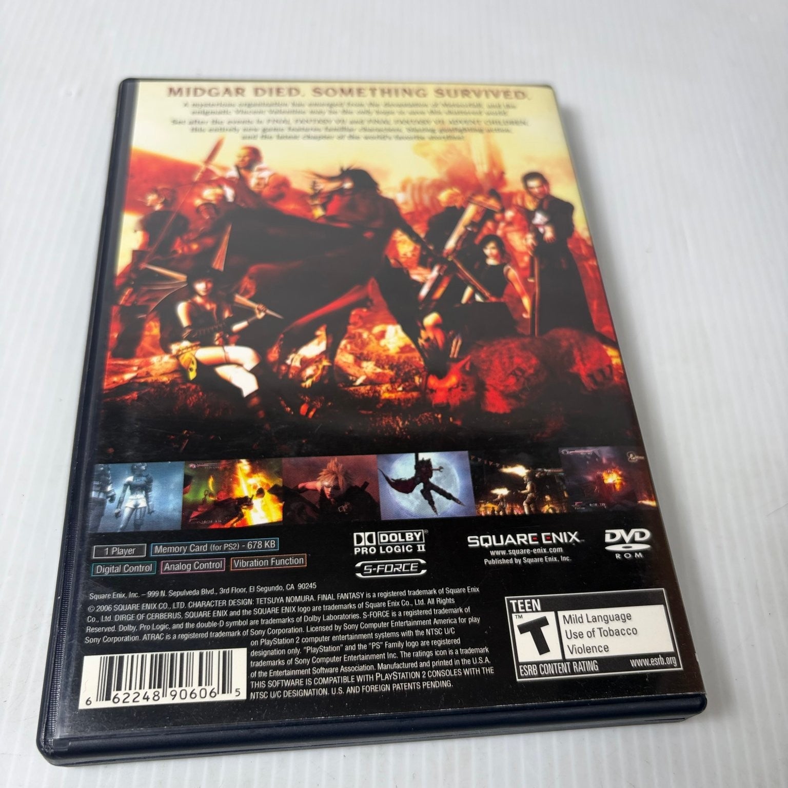 Dirge of Cerberus Final Fantasy VII PlayStation 2 Video Game Shooter PS2