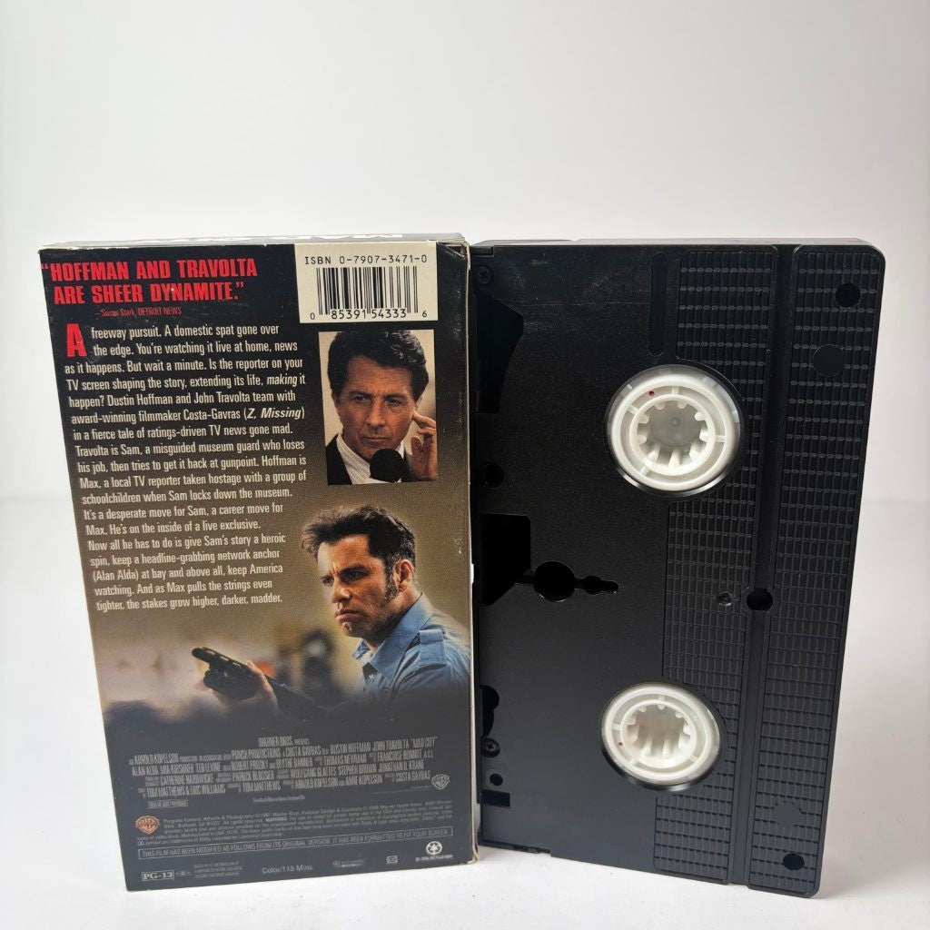 Mad City VHS Dustin Hoffman John Travolta Costa-Gavras Warner Bros 1997