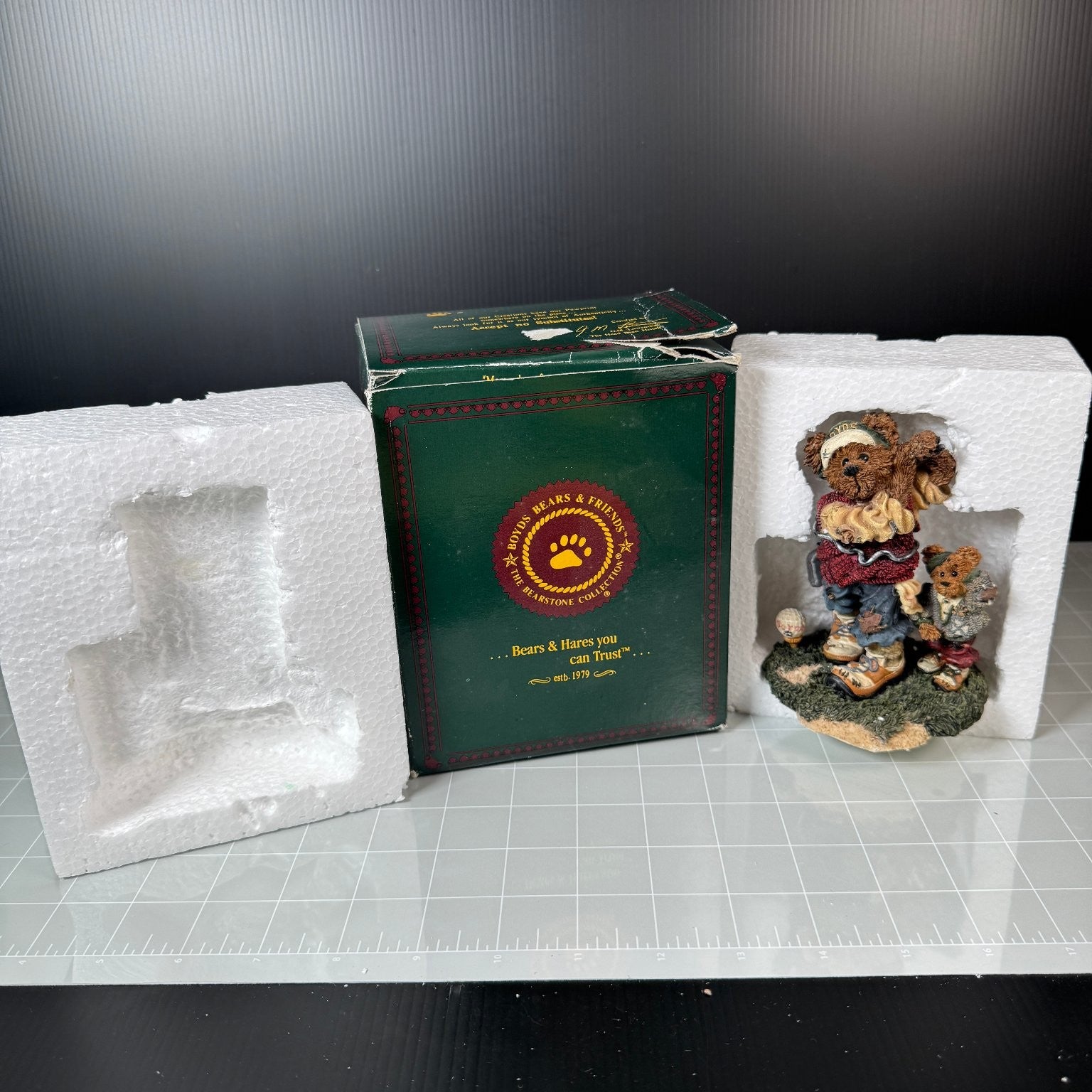 Arnold P. Bomber Boyds Bears Bearstone Collection Statue LE 1999