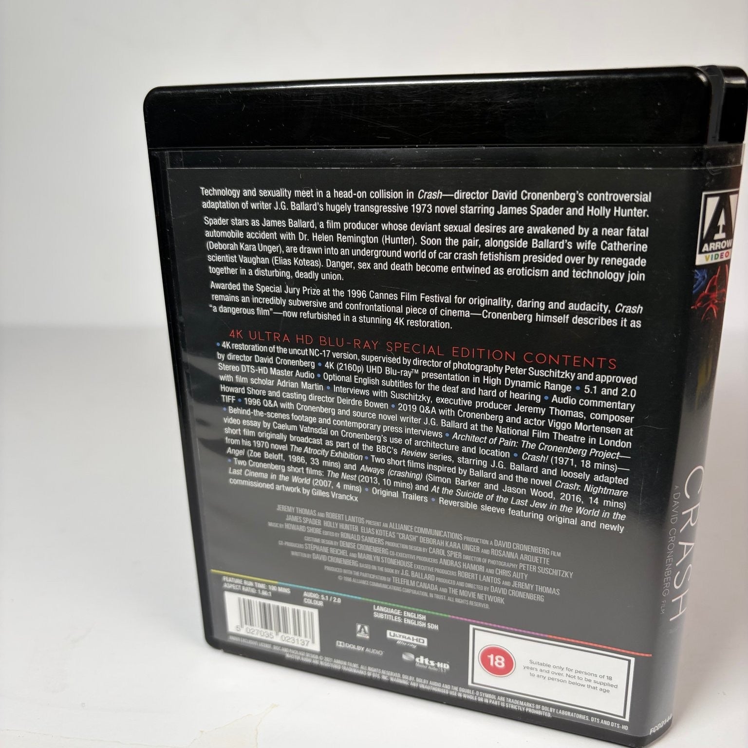 CRASH Blu-ray 1996 David Cronenberg Arrow 4K UHD Special Edition James Spader