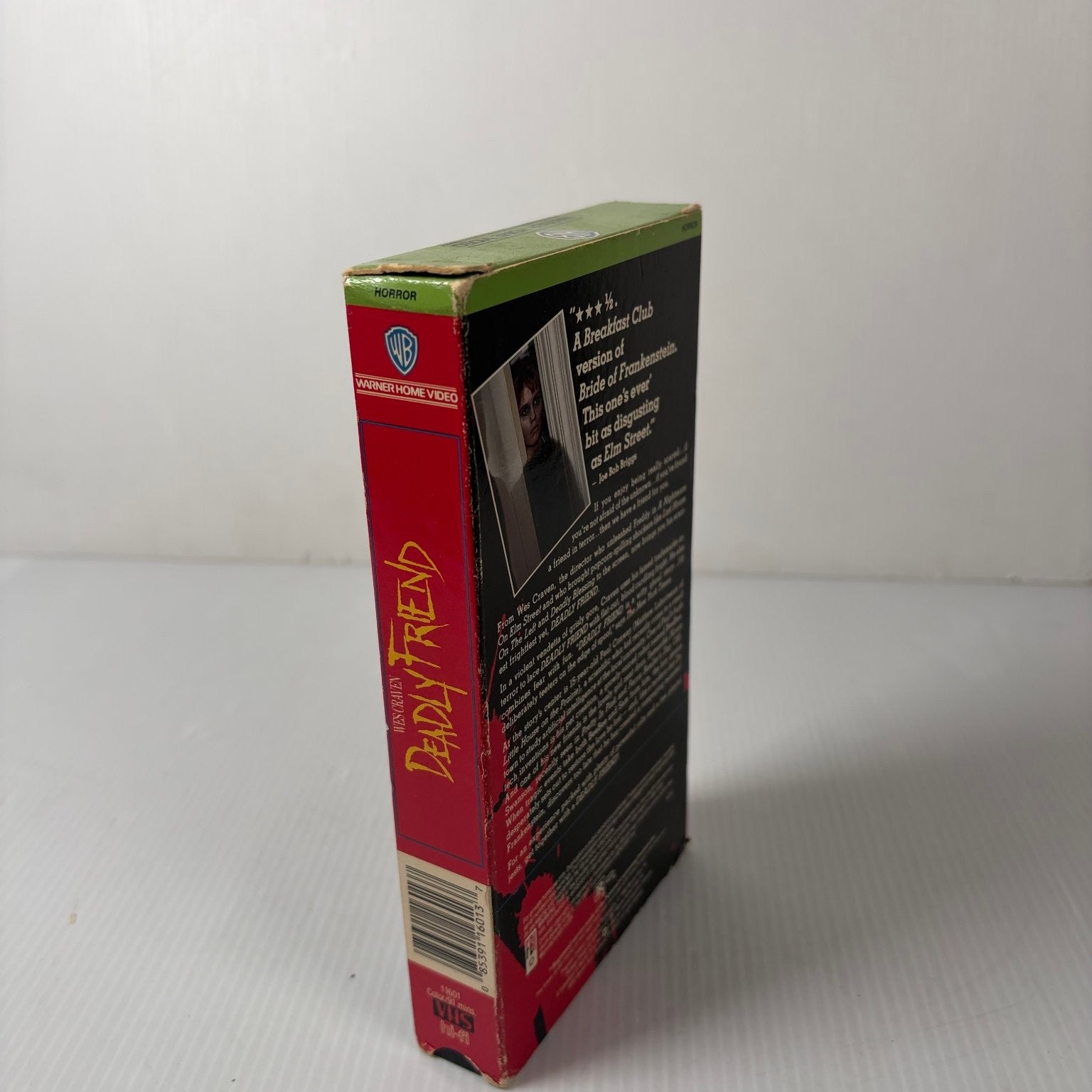 Deadly Friend VHS 1986 Horror Wes Craven Warner Home Video