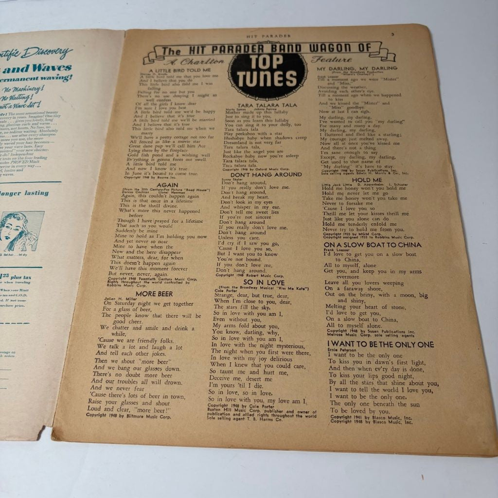 Hit Parader Magazine March 1949 Janet Leigh Cover Words and Music Song Lyrics