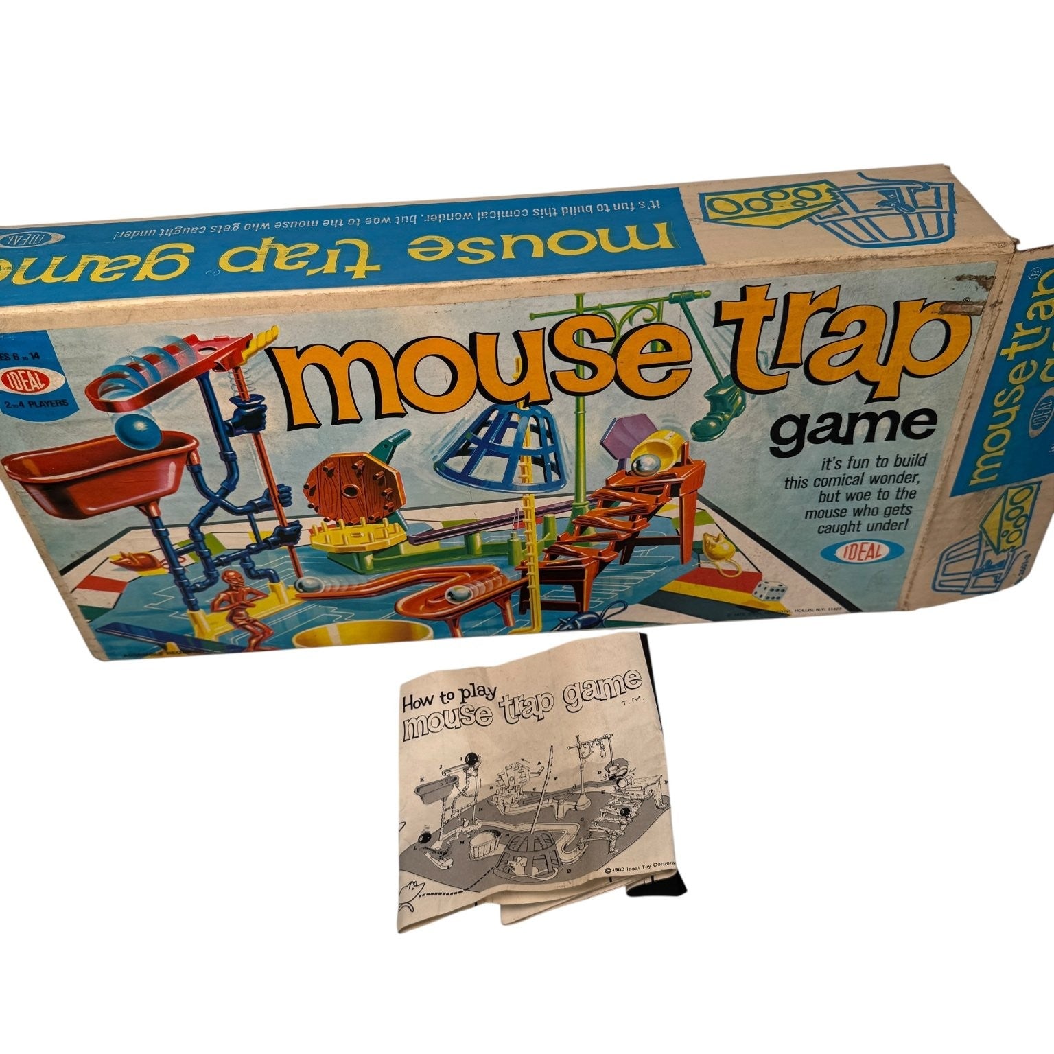 Vintage 1975 Mouse Trap Ideal Board Game 2-4 Players Ages 6+ Plastic