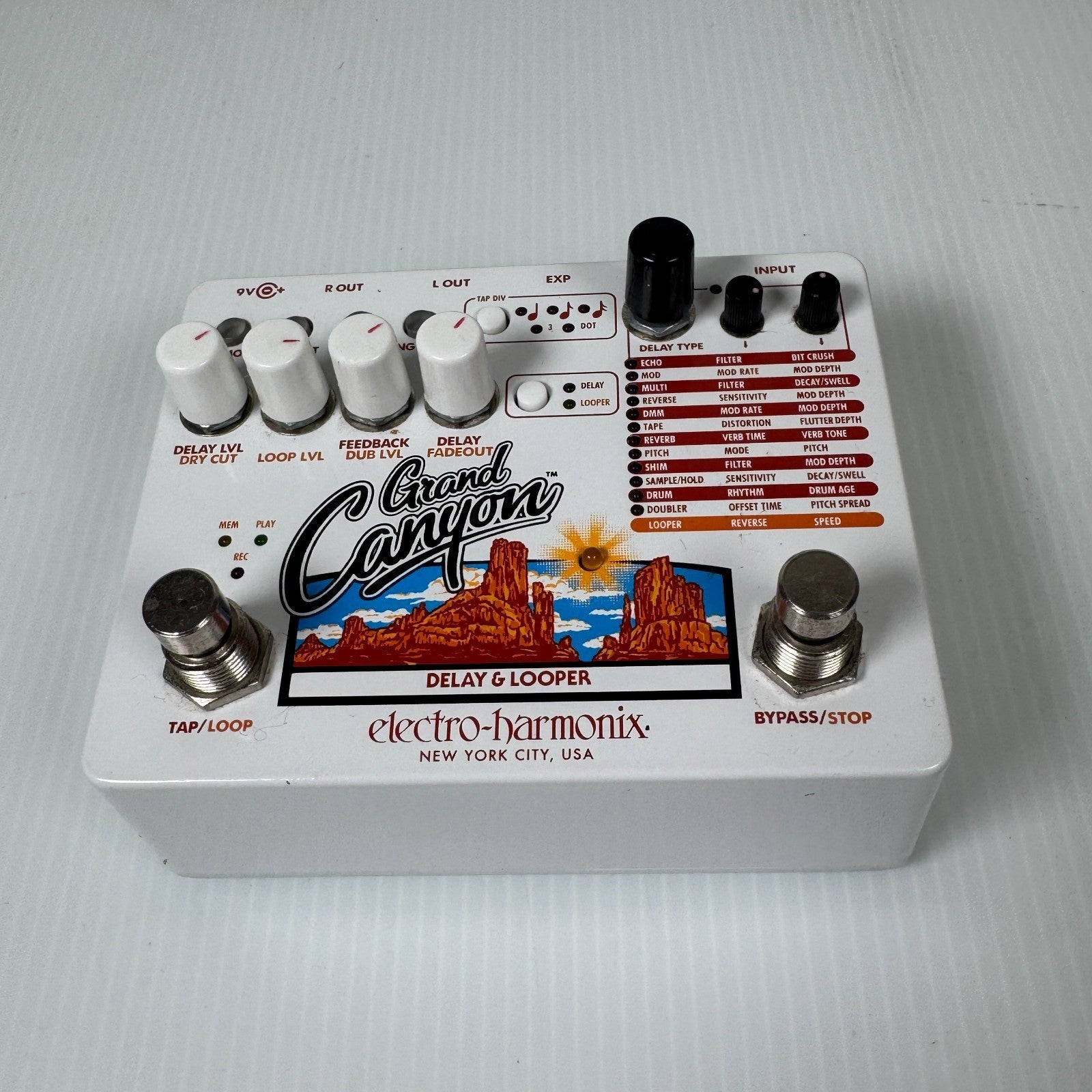 Electro-Harmonix Grand Canyon Delay & Looper Guitar Effects Pedal