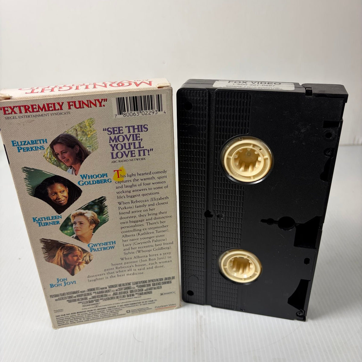 Moonlight and Valentino VHS 1995 Comedy Drama Fox Video Hi-Fi Stereo