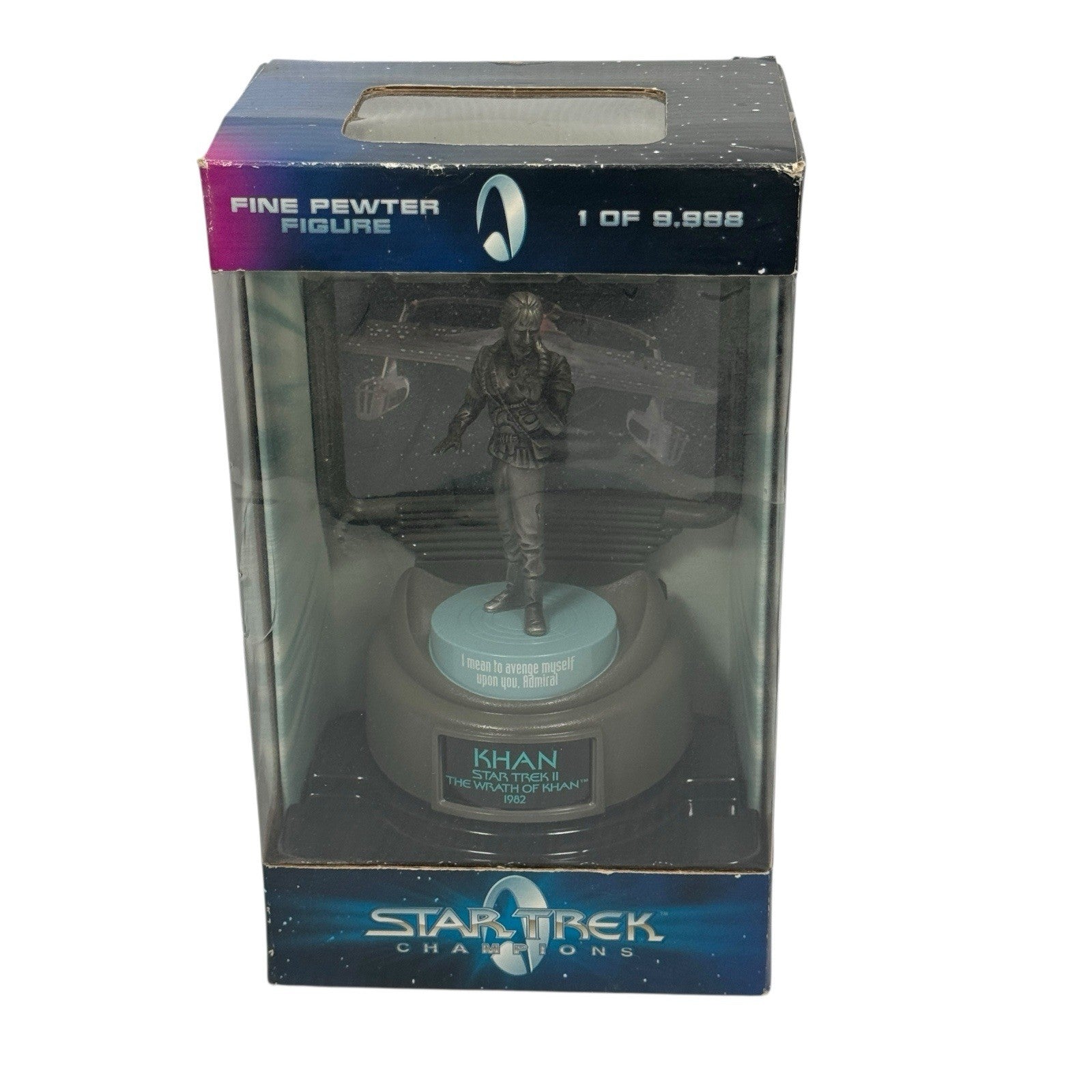 Star Trek Champions Khan Pewter Figure 1 of 9998 Wrath of Kahn 1982 1998 Sealed