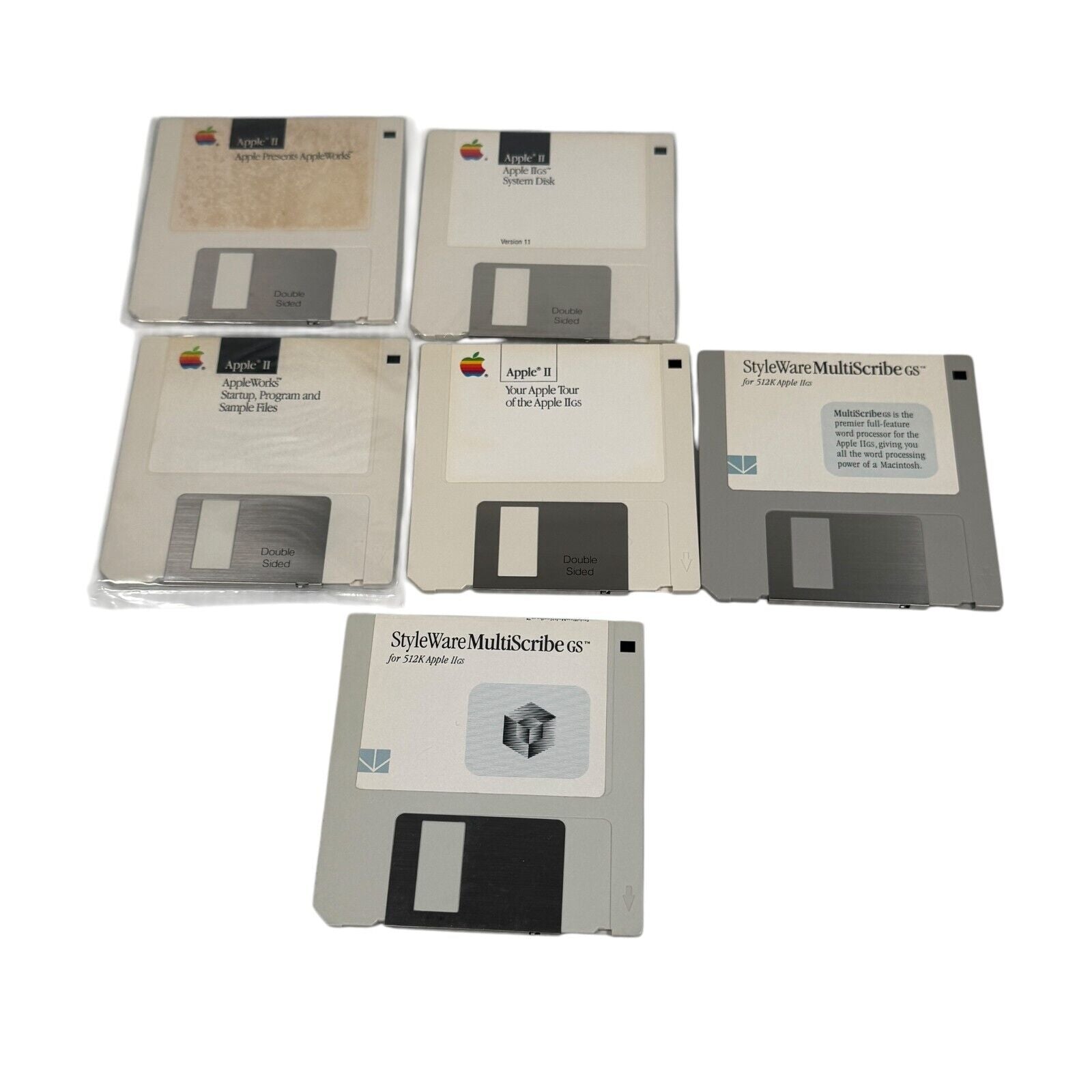 Apple IIGS System Disc and Various Other Apple IIGS Software 3.5" Floppy Discs