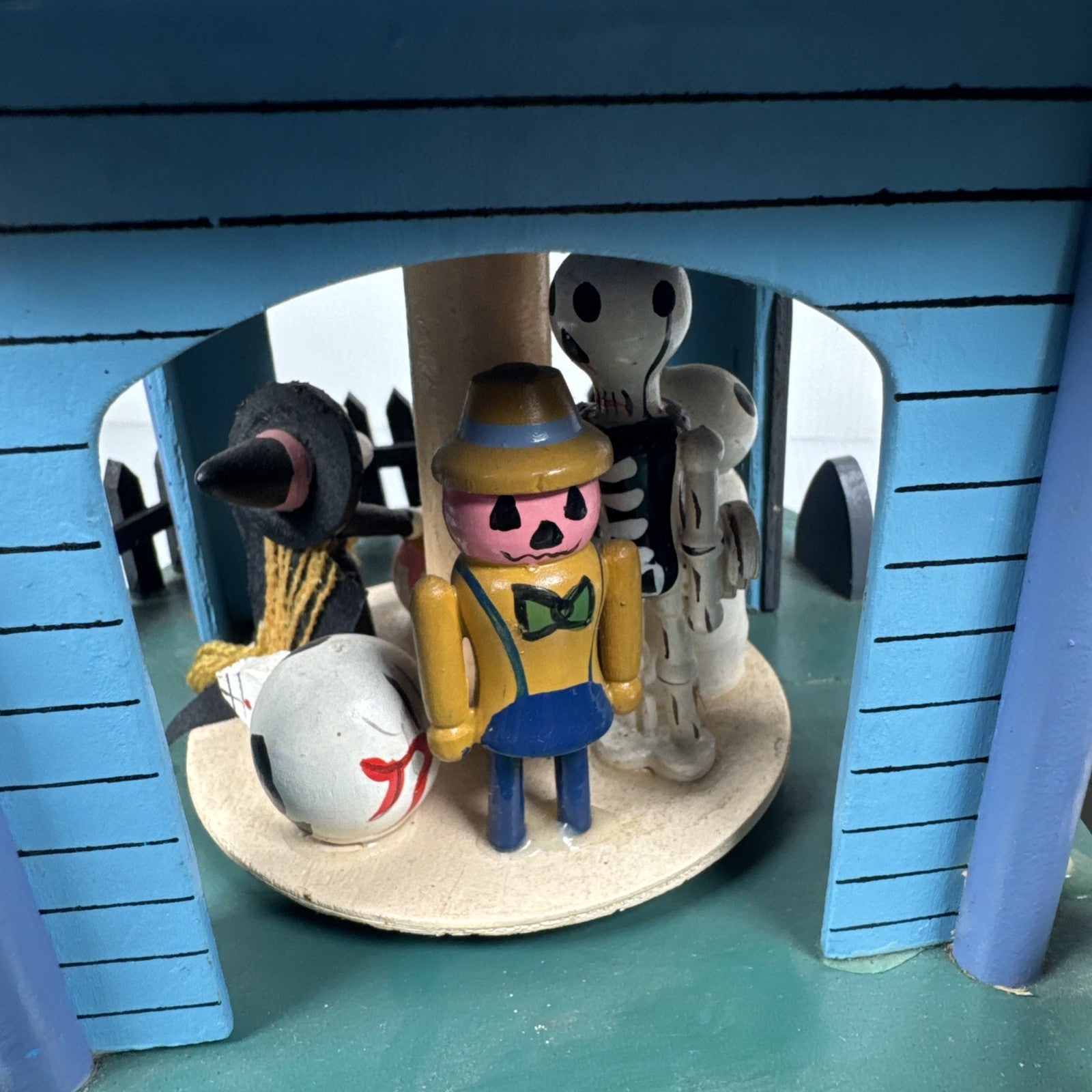 Vintage 1980s Happy Halloween Haunted House Candle Carousel AS IS