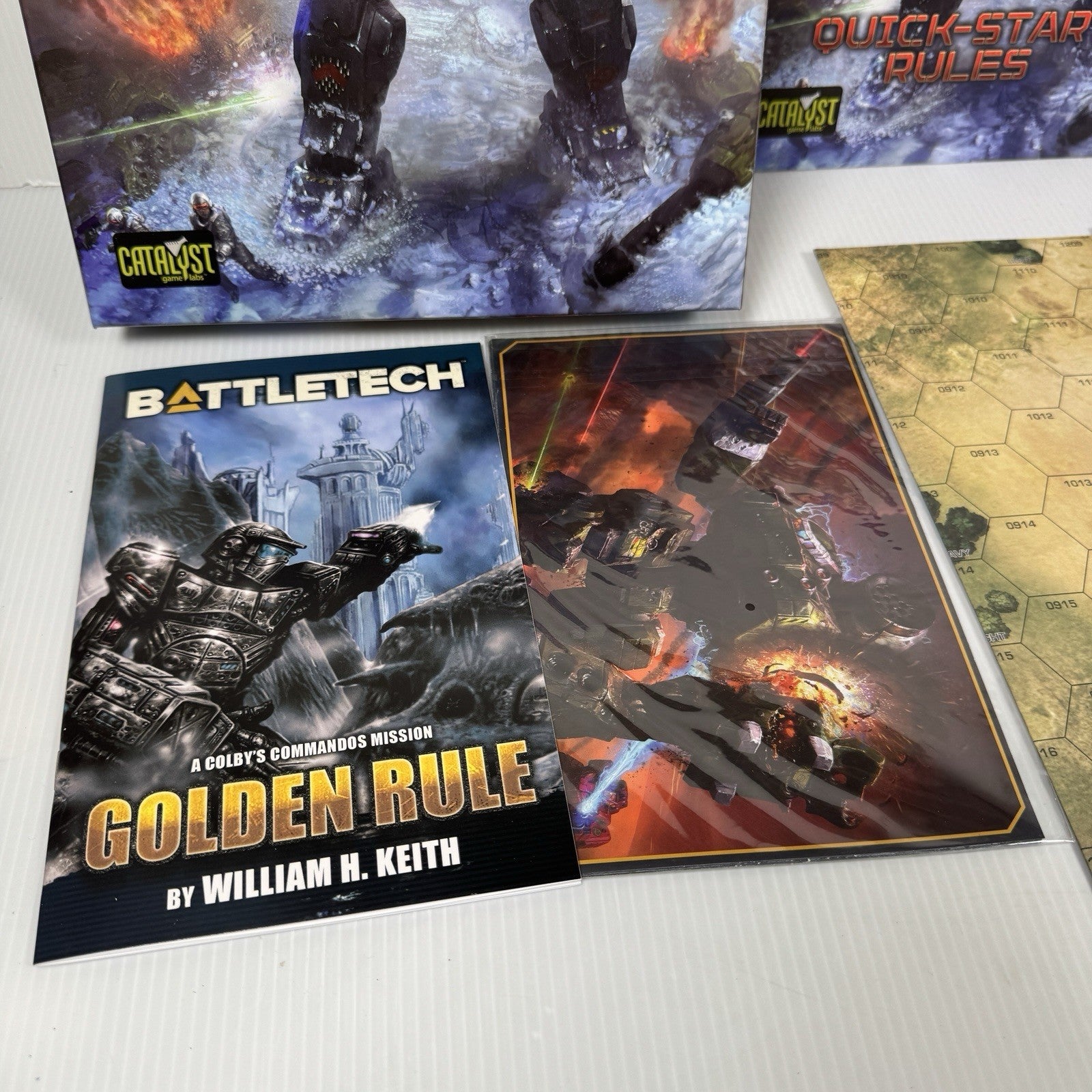 Battletech Beginner Box Armored Combat Board Game by Catalyst (Incomplete)