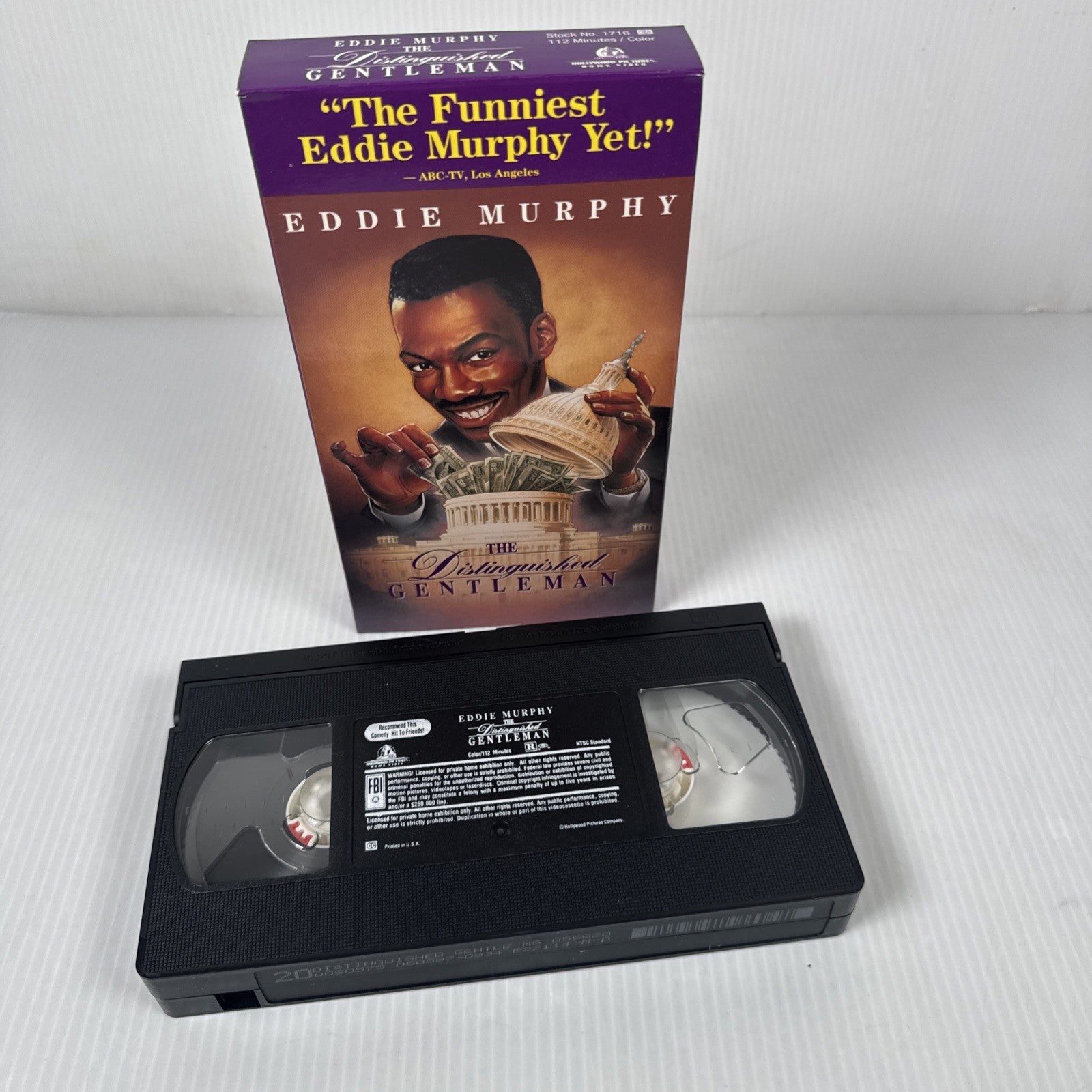 The Distinquished Gentleman VHS VCR Video Tape Movie Eddie Murphy Used
