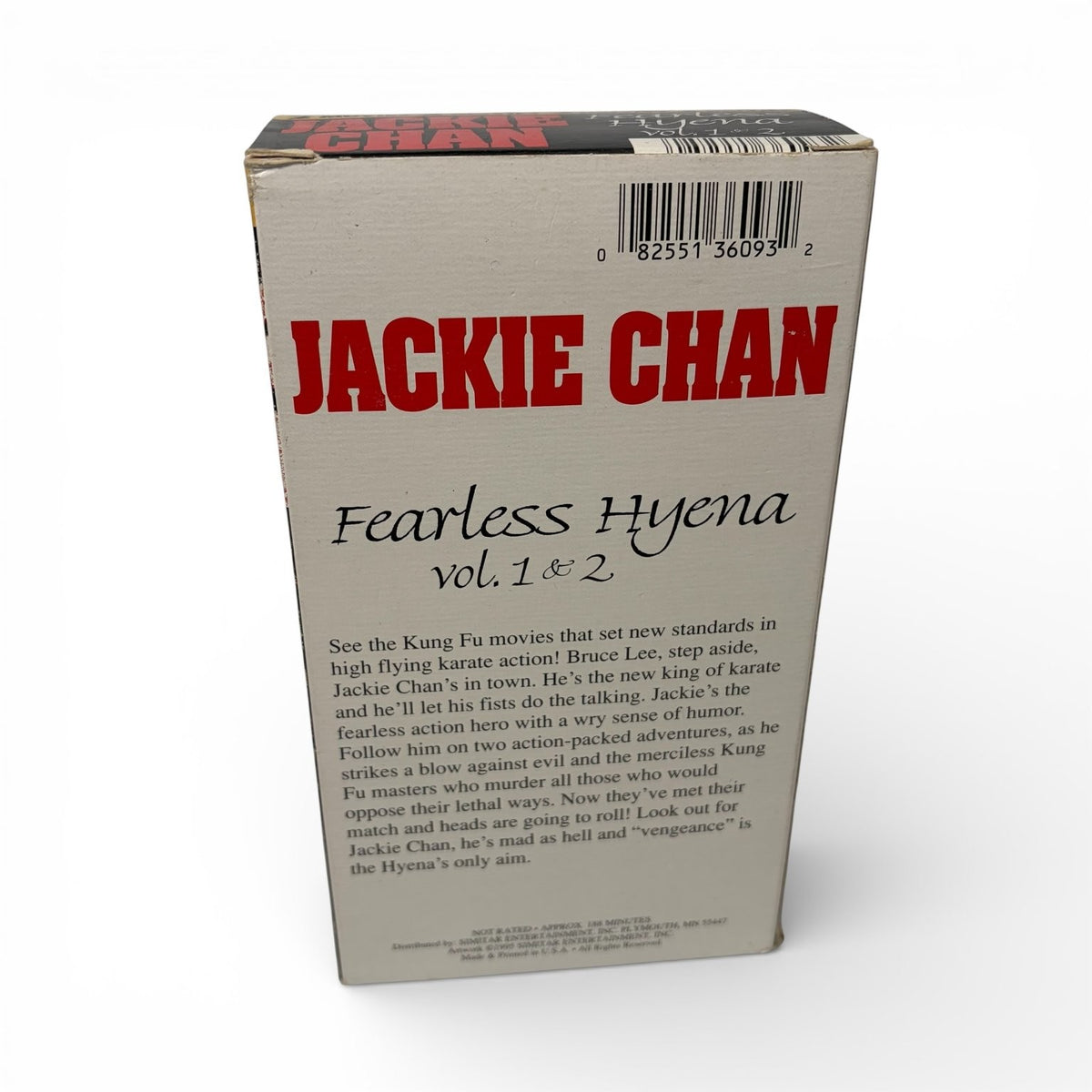 Jackie Chan Fearless Hyena Vol 1 & 2 VHS 1995 Martial Arts Simitar 2-Tape Set