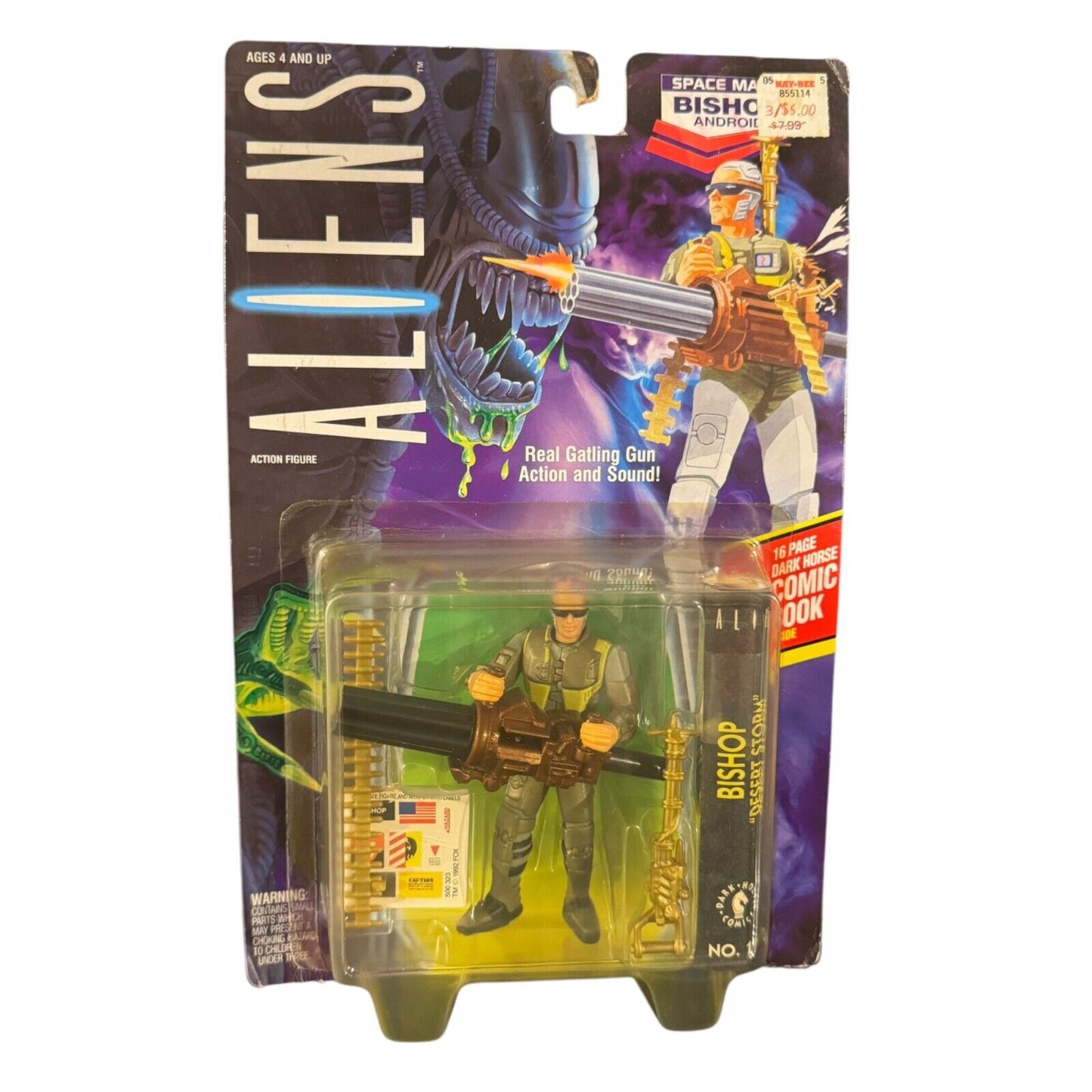 VTG 1992 Aliens Bishop Action Figure by Kenner New in Package