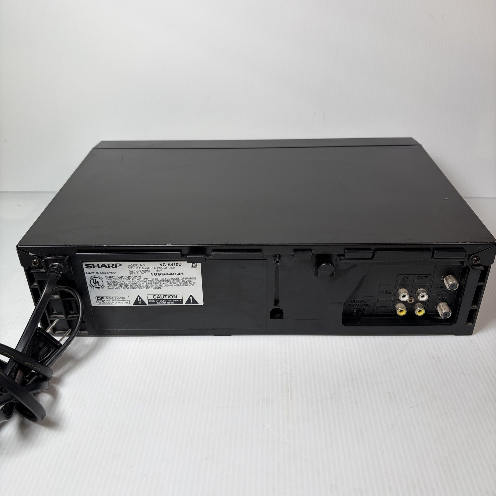 SHARP VC-A410U 4-Head VHS HQ VCR Player Recorder S-VHS Quasi Playback