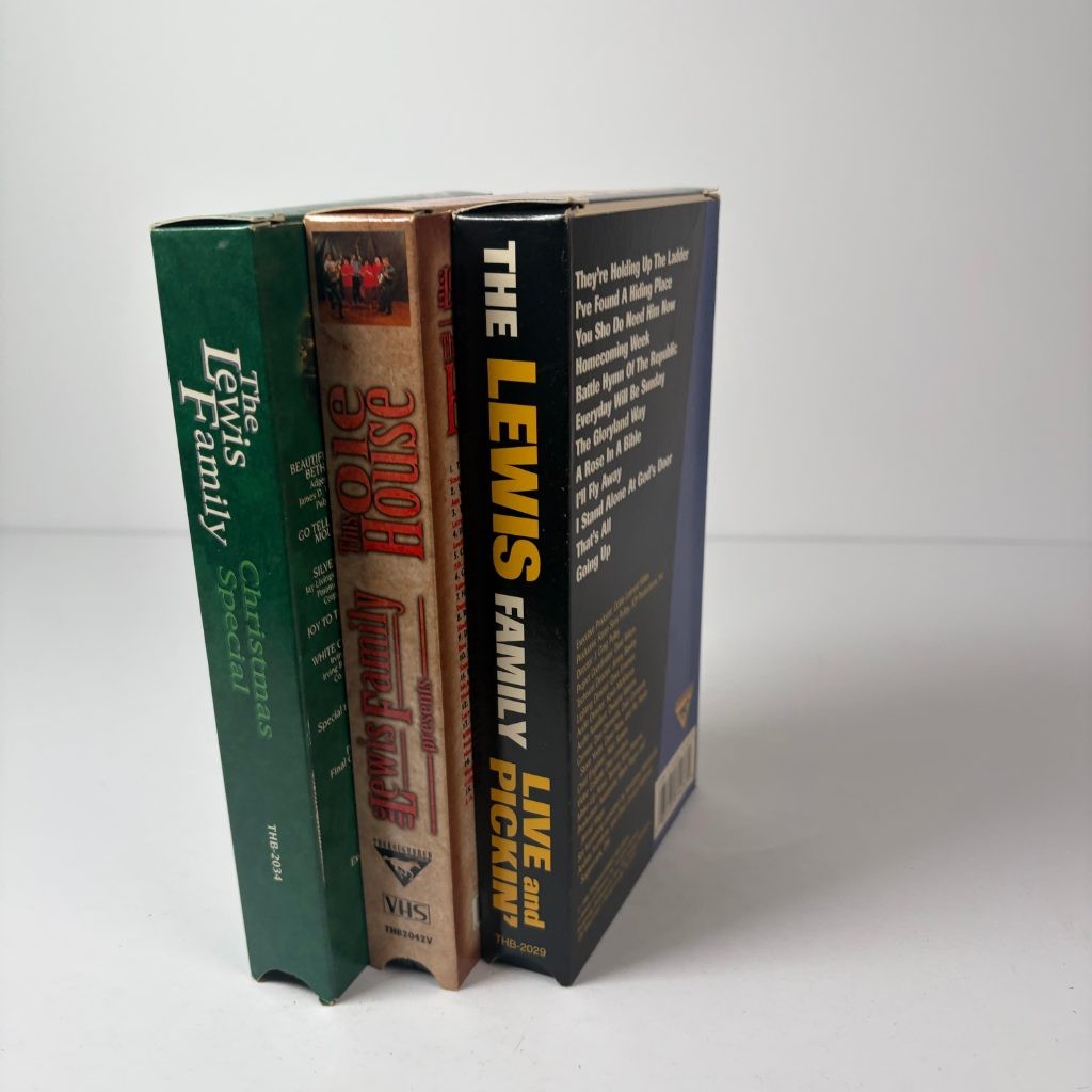 The Lewis Family VHS Lot of 3 Christmas Special This Ole House Live and Pickin