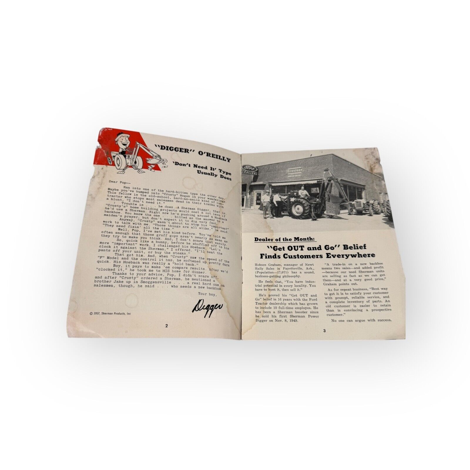 The Shermanews August 1957 Monthly Tractor Spotlight Newsletter by Sherman Inc.