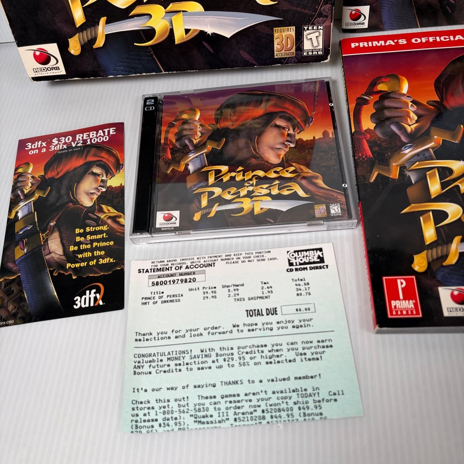 Prince of Persia 3D Windows 95/98 Big Box PC Game Complete with Strategy Guide