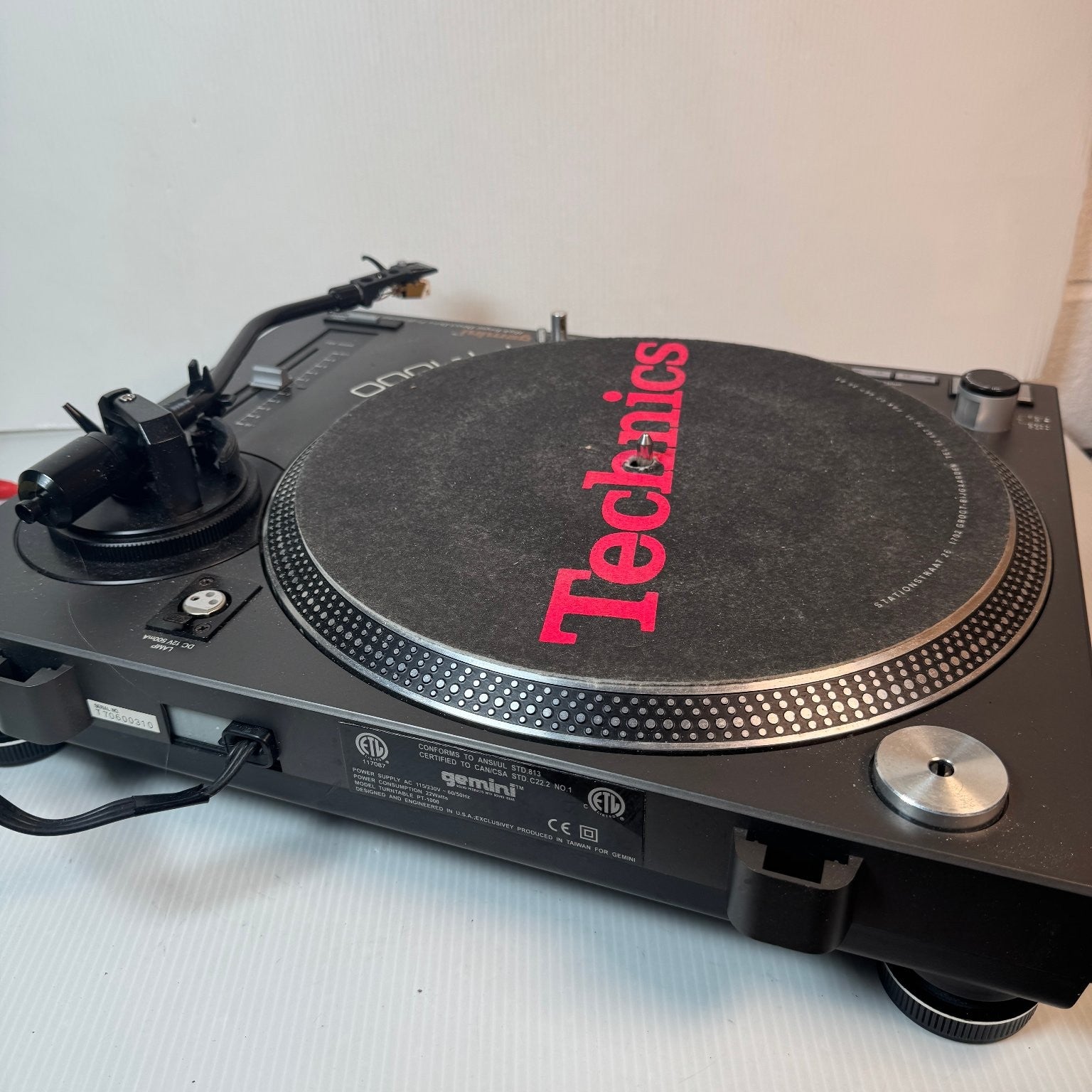 Gemini PT-1000 High-Torque Direct-Drive Professional Turntable
