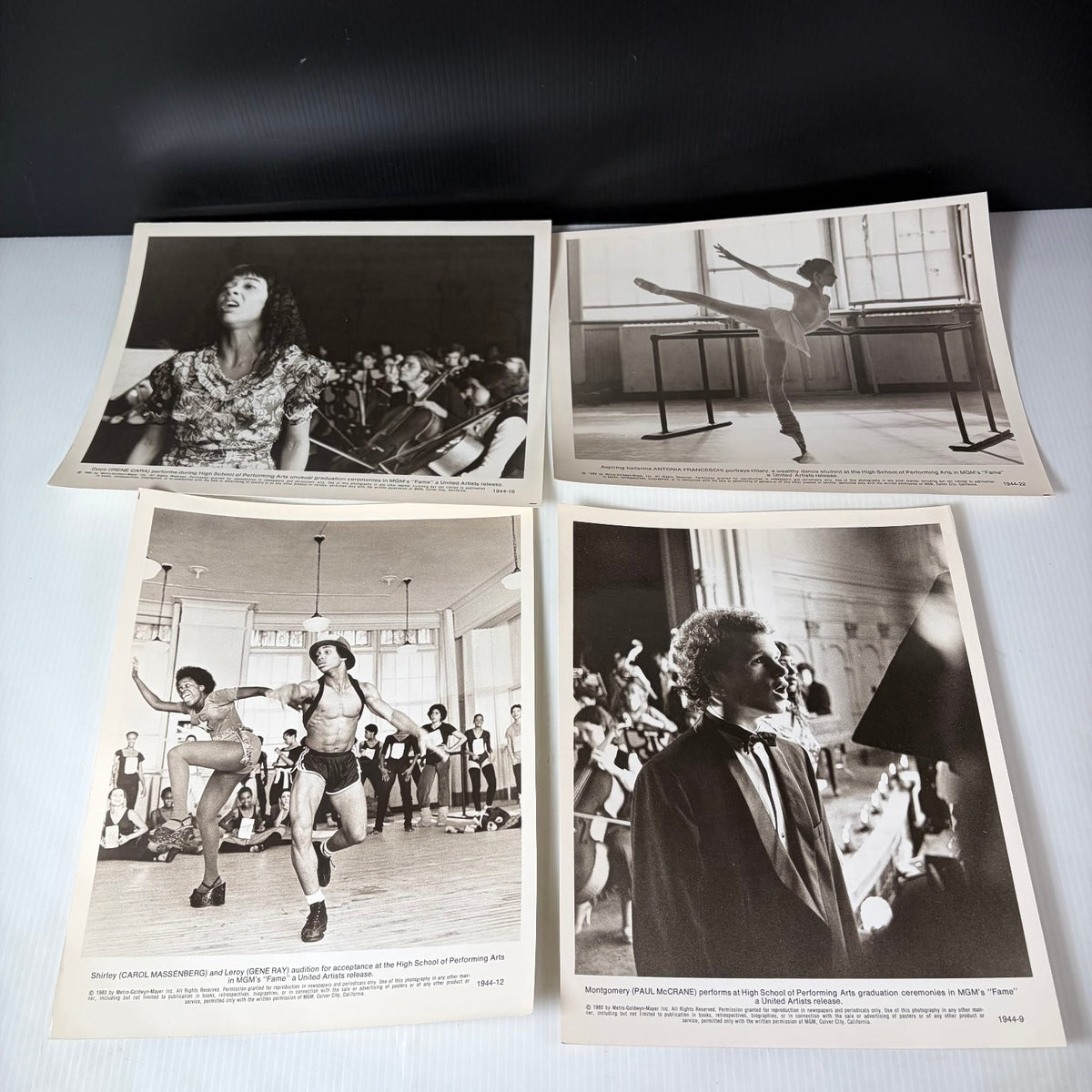 Vintage MGM Fame 1980 Movie Press Kit Photos Lot of 18 Black White Scenes