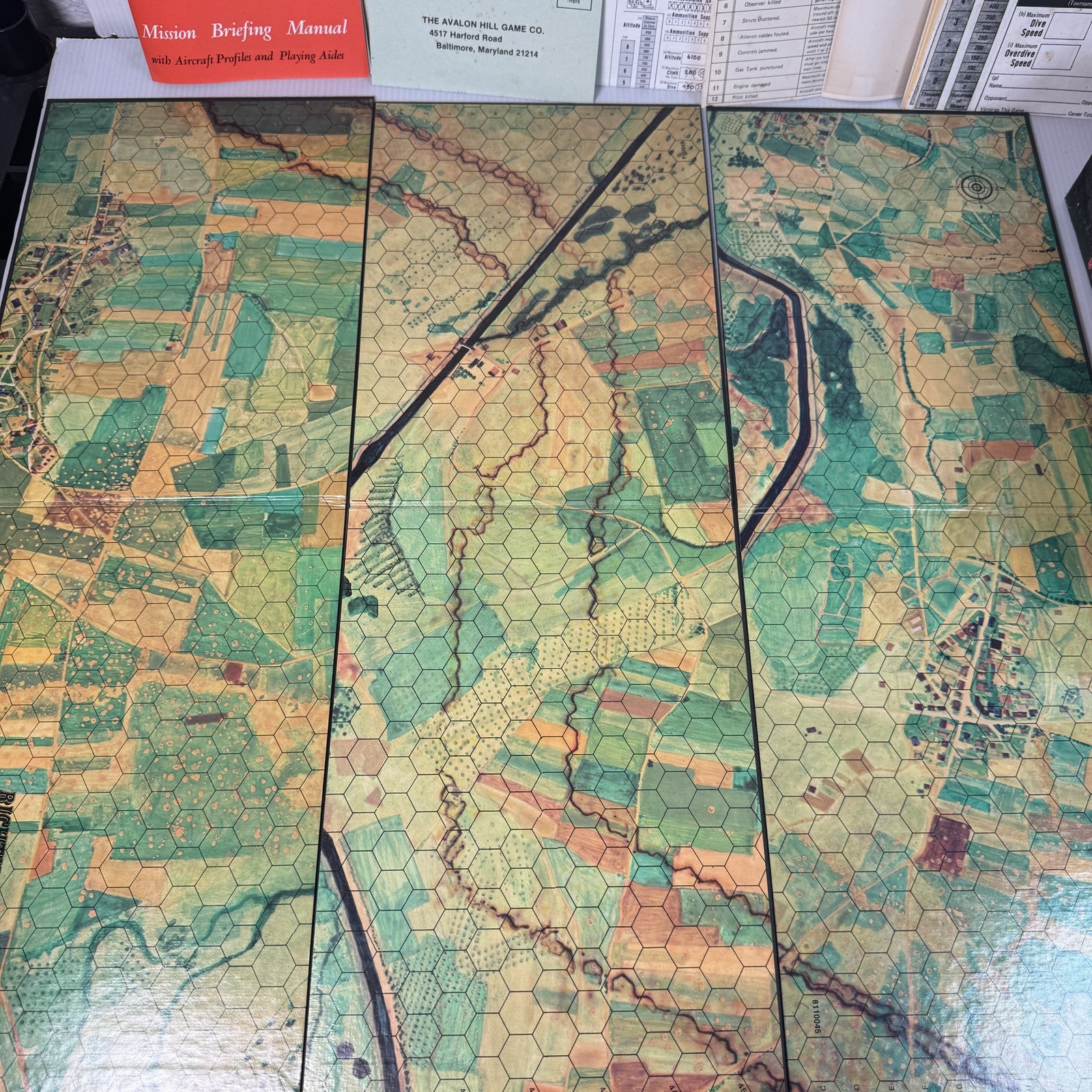 Vintage Richthofen's War Avalon Hill 1972 Board Game WWI Air Combat Set