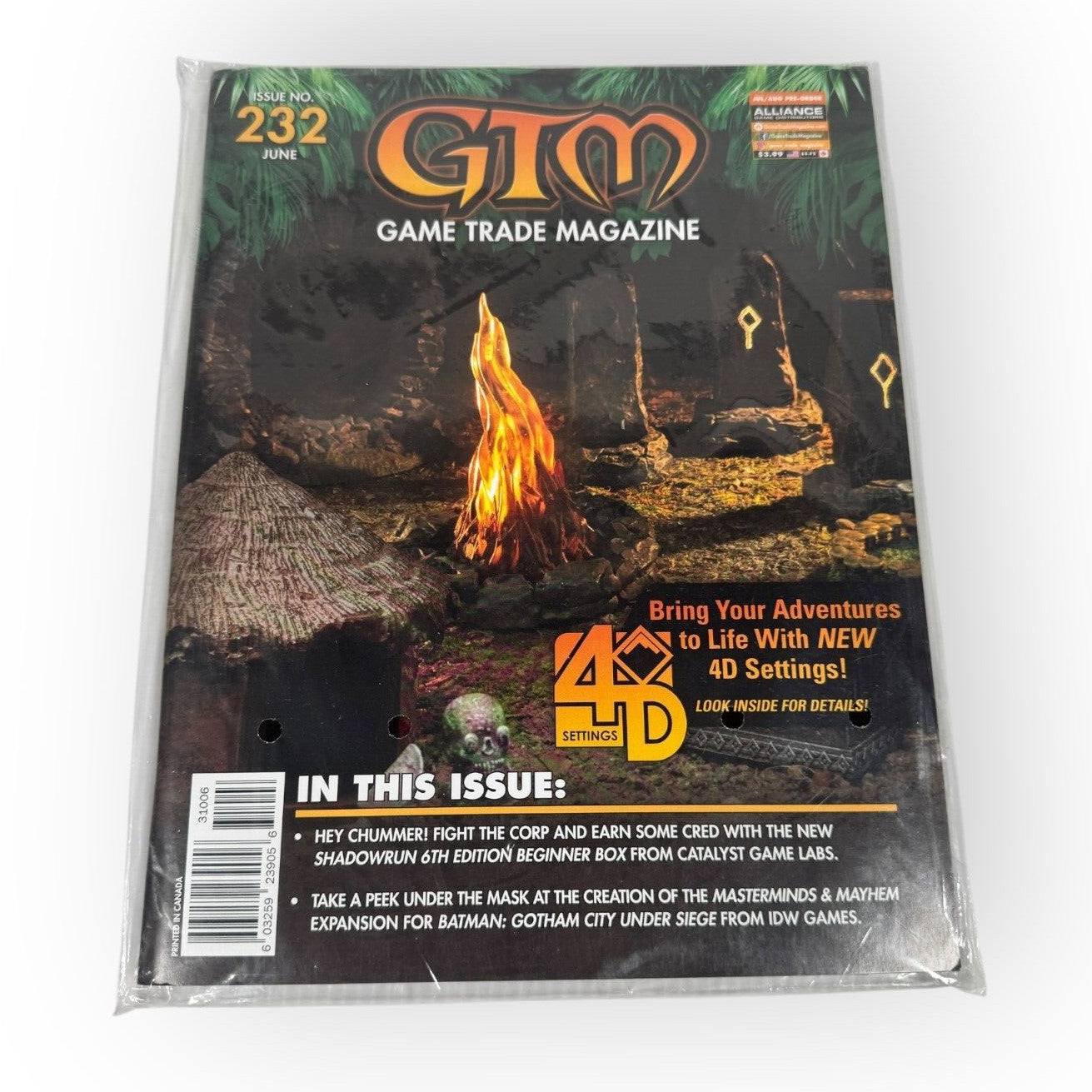 Game Trade Magazine GTM Issue #232 w/ Shadowrun Poster New / Sealed