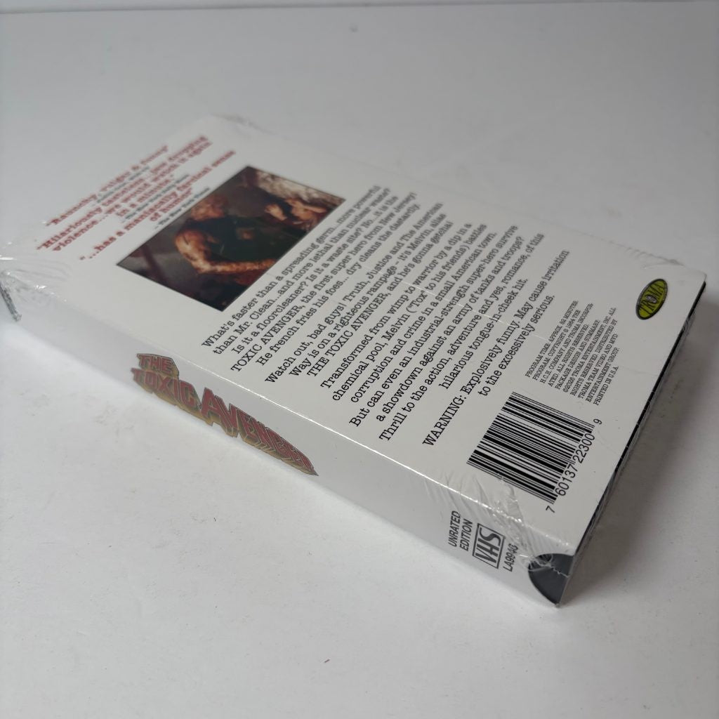 The Toxic Avenger VHS Troma Lightning Video 2026 VSD Exclusive Unrated Edition