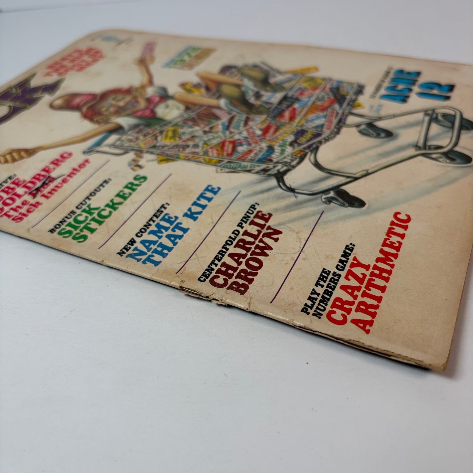 Sick Magazine March 1974 Rube Goldberg Charlie Brown Calendar Stickers