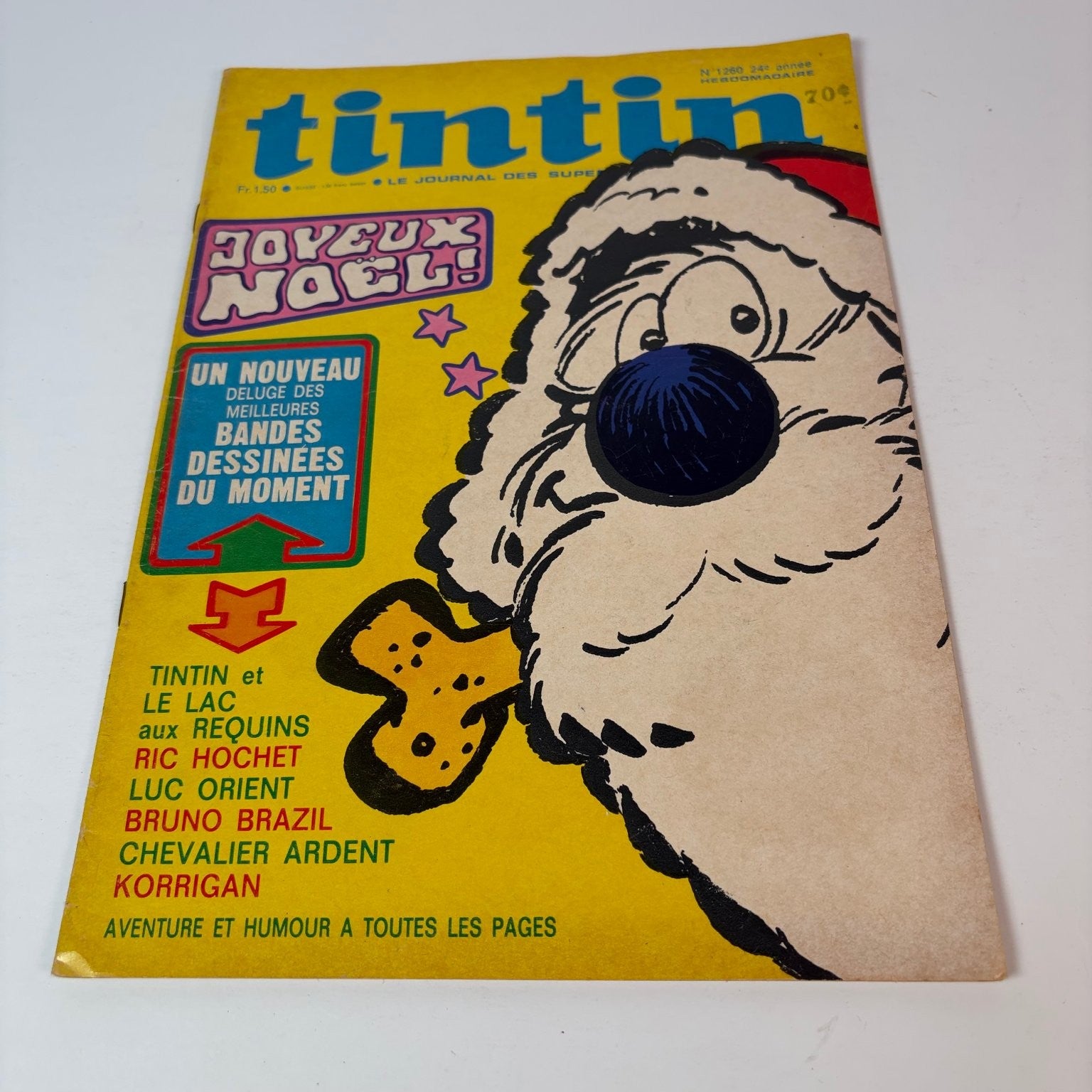 Tintin Magazine Number 1260 Joyeux Noël Christmas Comic Book French