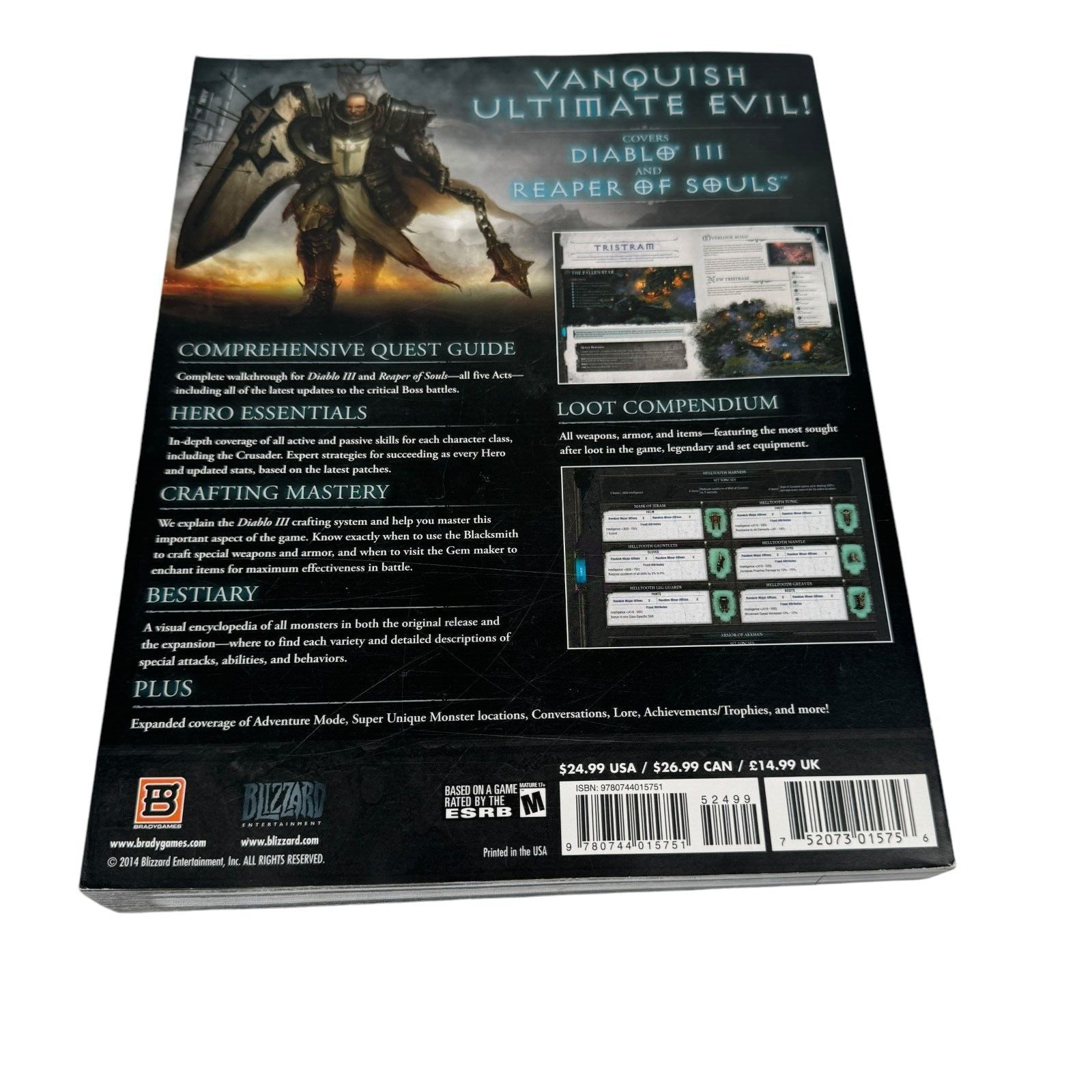 Diablo III Reaper of Souls: Ultimate Evil Edition Strategy Guide Bradygames