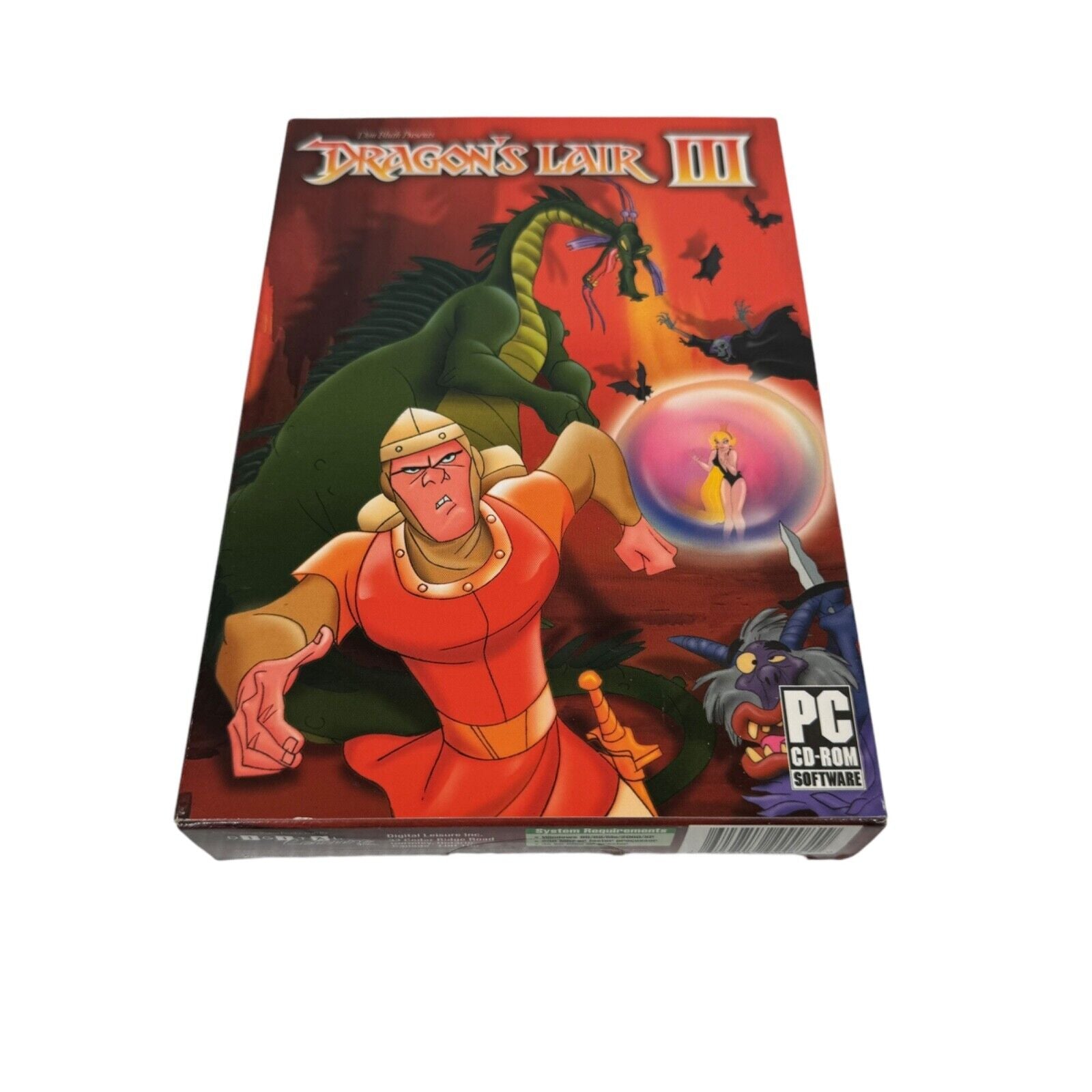 RARE DON BLUTH DRAGON'S LAIR 3 III DIGITAL LEISURE FOR PC NEW SEALED IN BOX