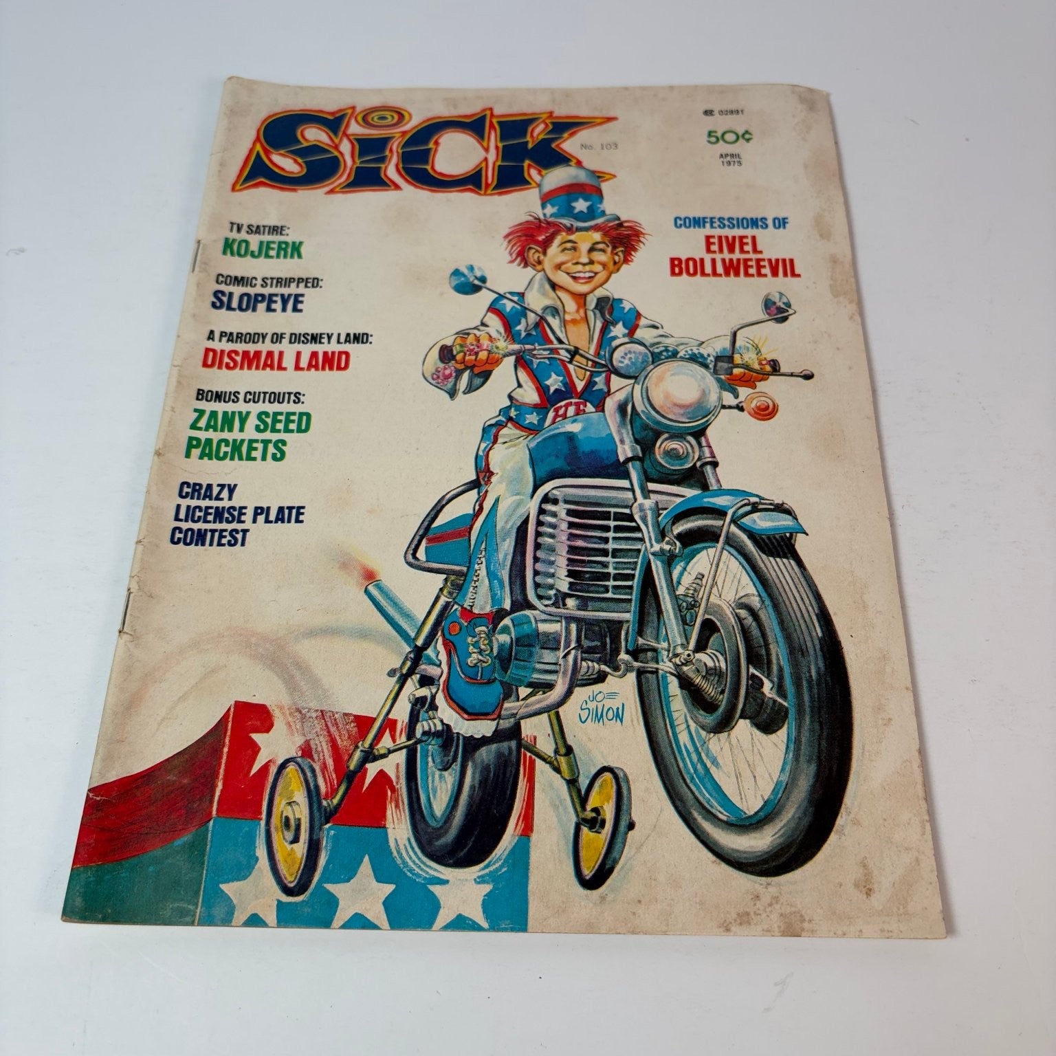 Sick Magazine April 1975 No. 103 Evel Knievel Parody Humor Joe Simon