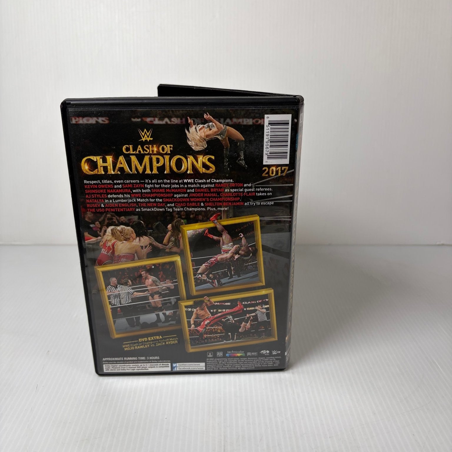 WWE Clash of Champions 2017 DVD AJ Styles Charlotte Flair Wrestling