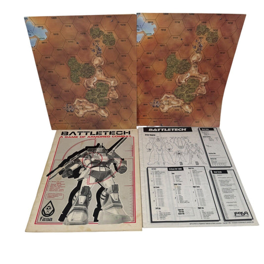 FASA Battletech Second Edition 1604 Game Of Armored Combat Book Maps & One Sheet