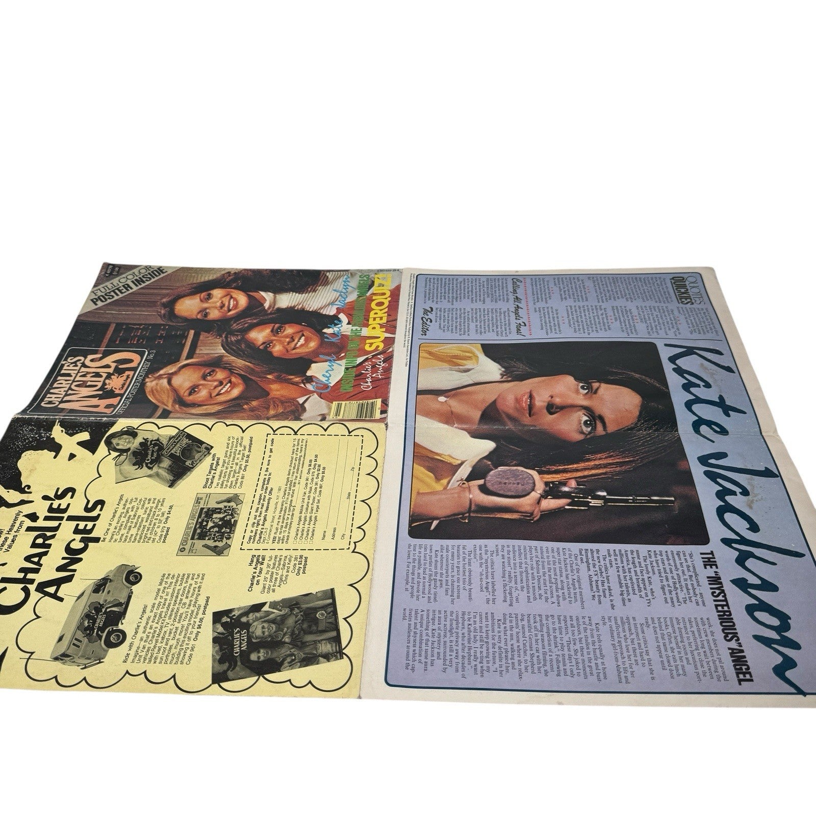 Charlie's Angels Official Poster Monthly No 3 Color Foldout Cheryl Ladd