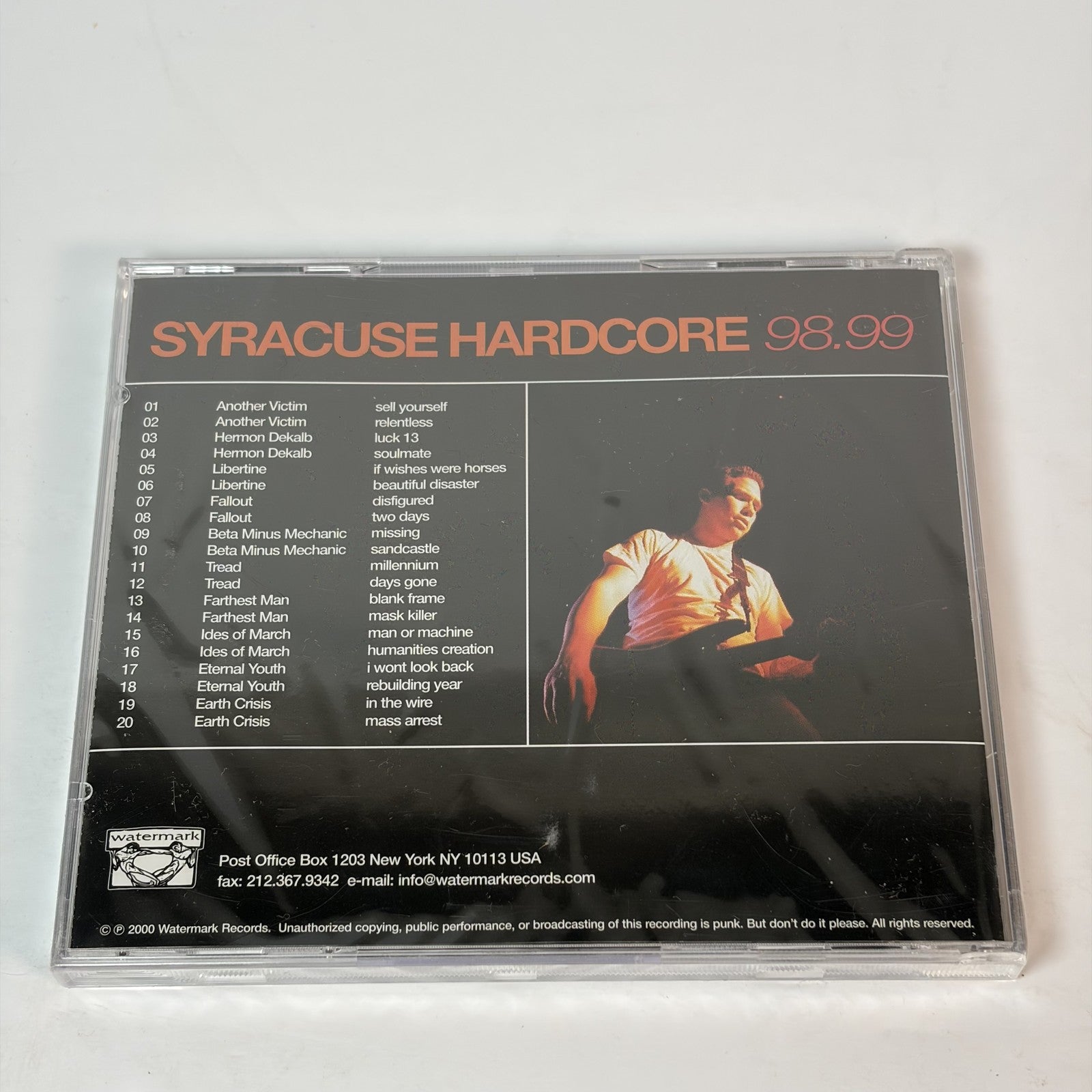 Syracuse Hardcore 98.99 CD Compilation Watermark Records 2000 Sealed New