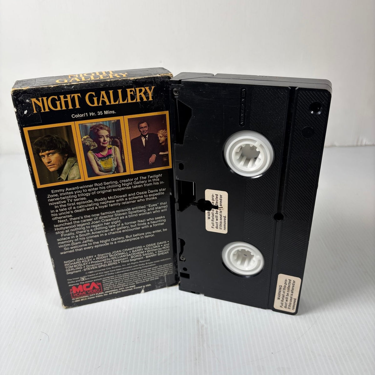 Night Gallery VHS 1980 Horror 3 Chilling Tales Joan Crawford Roddy McDowall