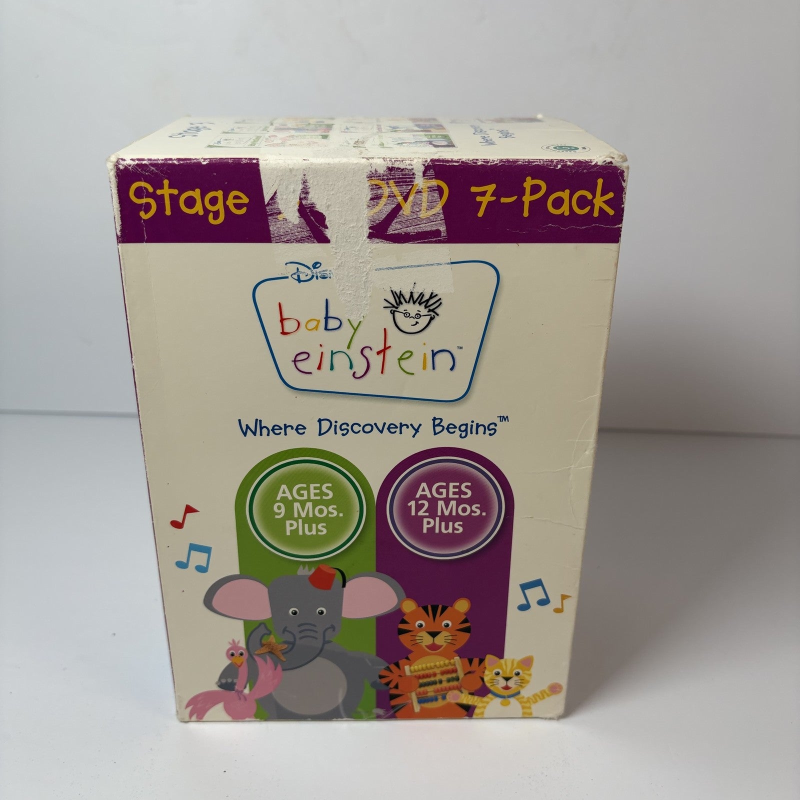 Disney Baby Einstein Stage 3 DVD 7-Pack Box Set - Learn Shapes Words Music &