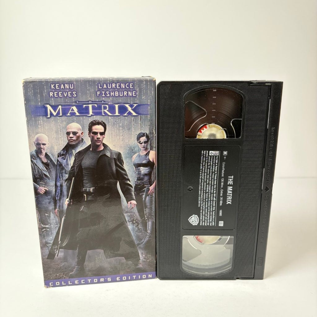 The Matrix VHS Collector's Edition 1999 Keanu Reeves Laurence Fishburne Sci-Fi