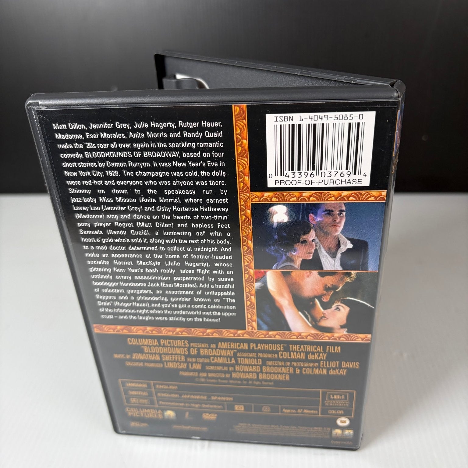 Bloodhounds of Broadway DVD 1989 Matt Dillon Jennifer Grey Madonna