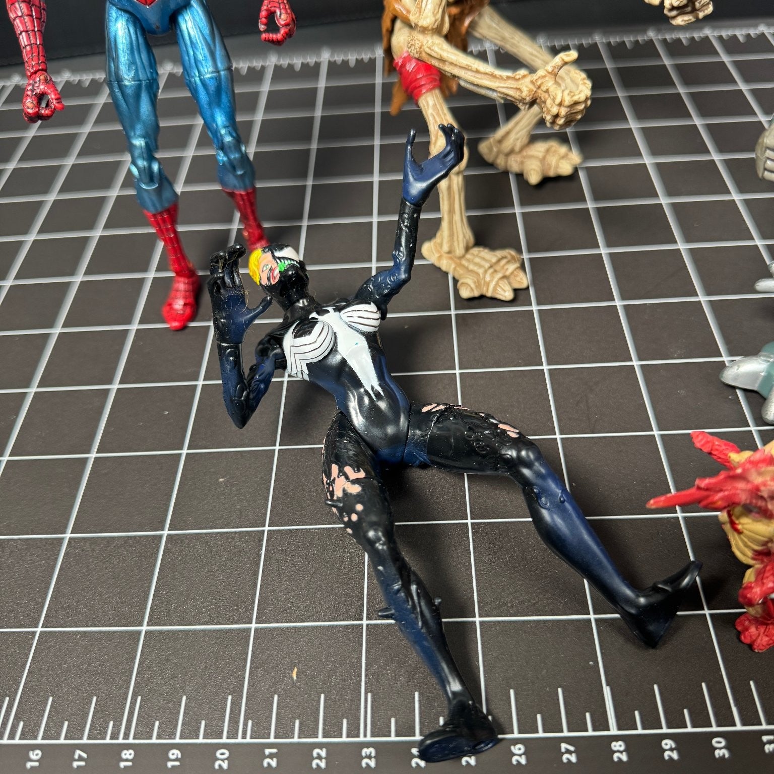 Vintage 90s Toy Lot Spider-Man She-Venom Skeleton Warrior Power Rangers Ultraman