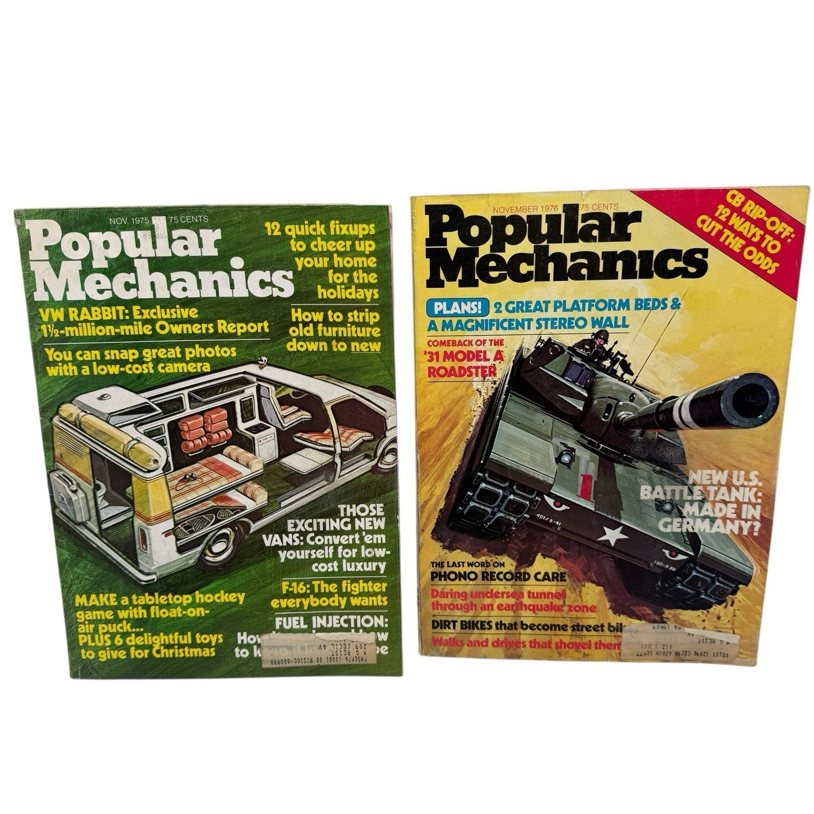 4x Popular Mechanics 1975-1976 Auto Hobbyist Magazines Conversion Vans & More